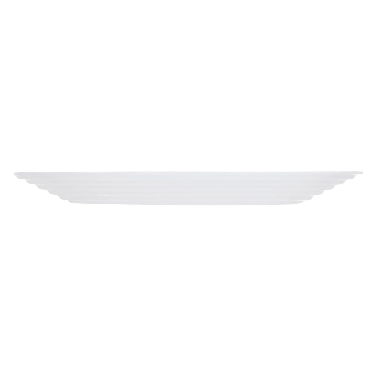 LUMINARC STAIRO WHITE OPAL TEMPERED GLASS SIDE PLATE, 190MM DIA