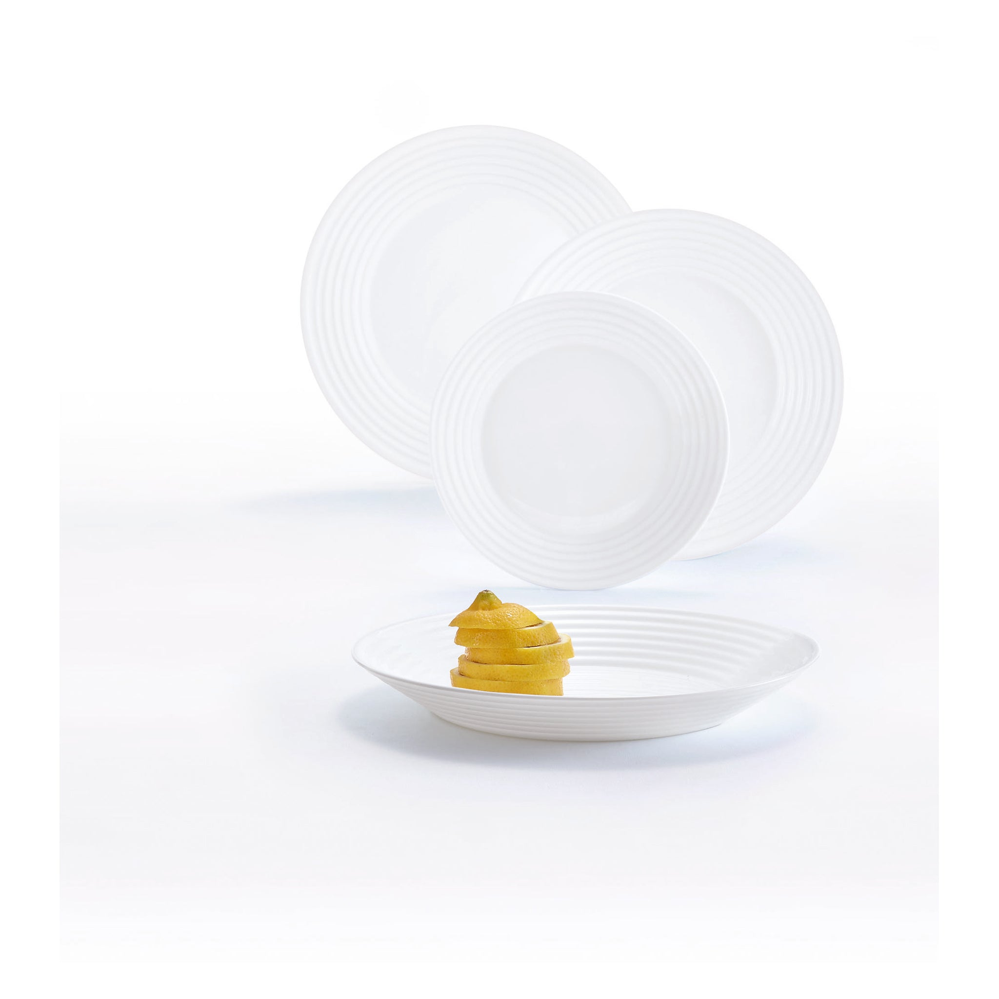 LUMINARC STAIRO WHITE OPAL TEMPERED SOUP PLATE 800ML, 230MM DIA