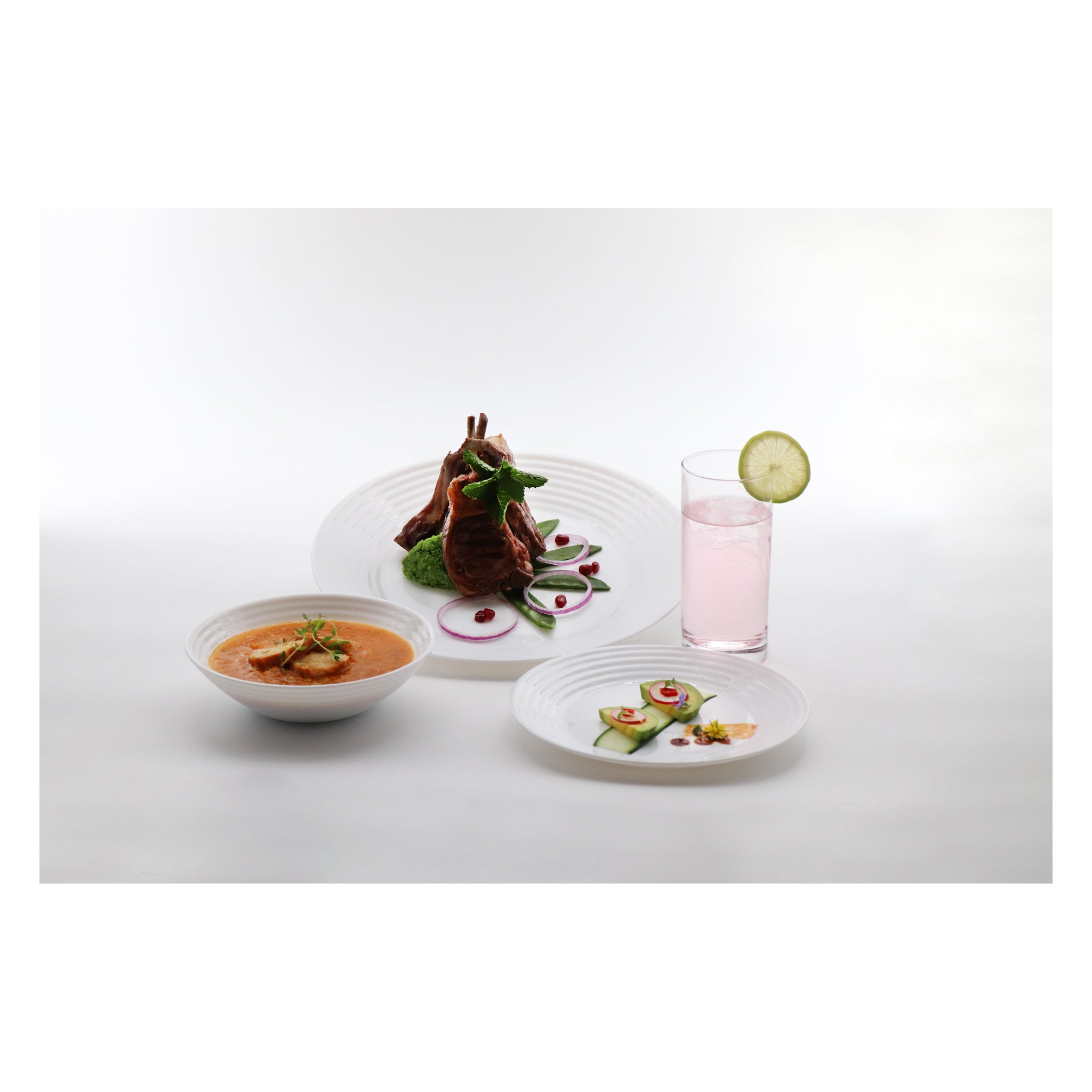 LUMINARC STAIRO WHITE OPAL TEMPERED GLASS LARGE DINNER PLATE, 270MM DIA