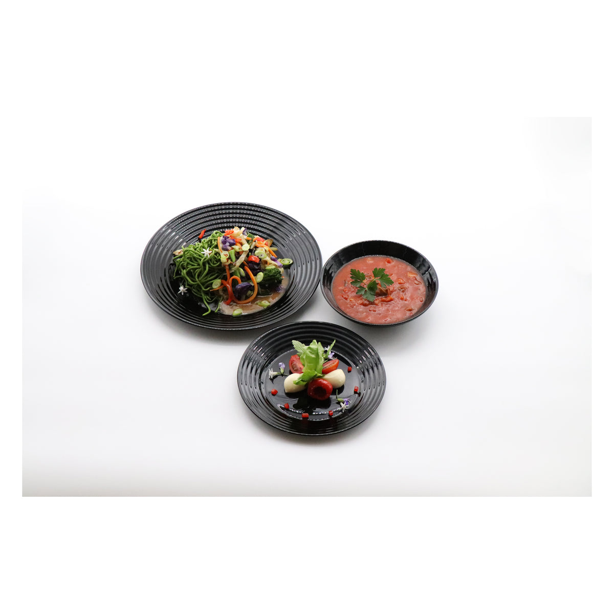 LUMINARC HARENA BLACK OPAL TEMPERED GLASS MULTI-PURPOSE BOWL 450ML, 160MM DIA