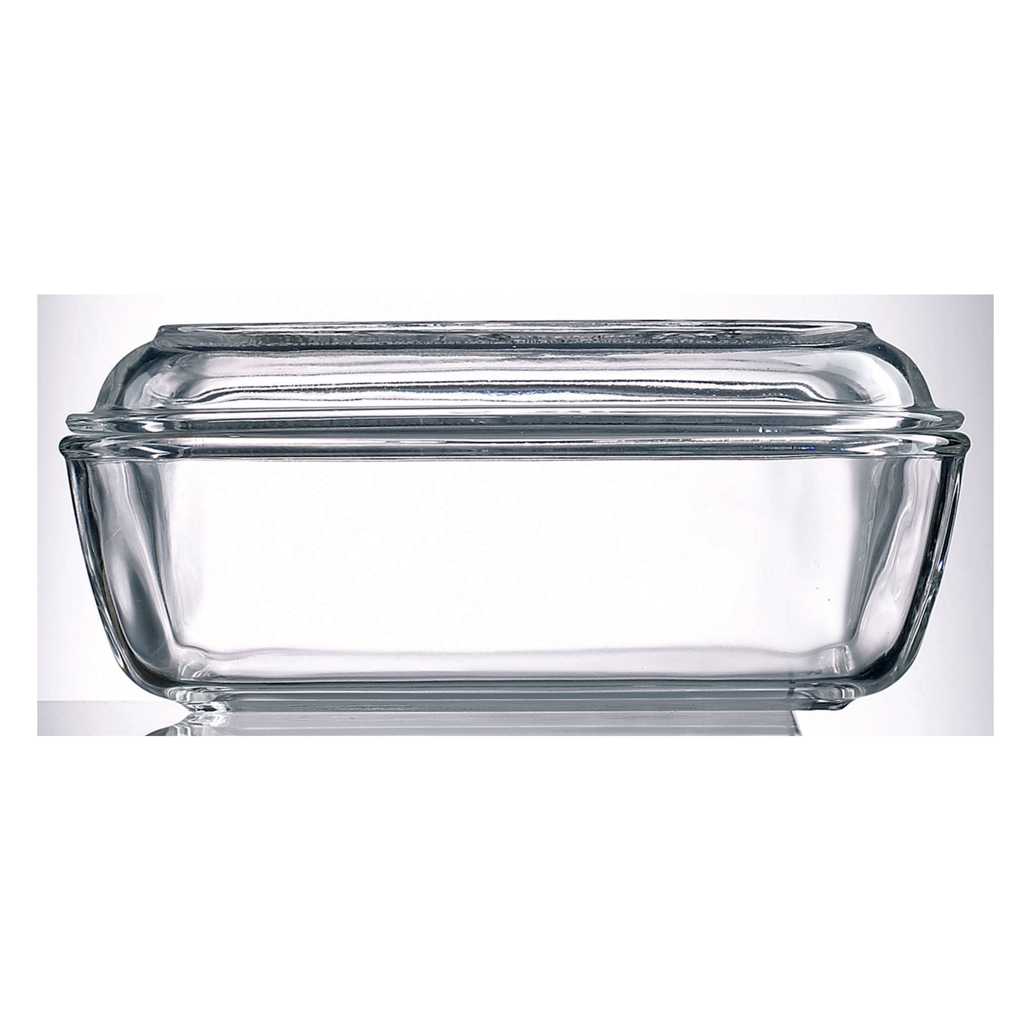 LUMINARC TEMPERED GLASS COW BUTTER DISH, 110X170MM