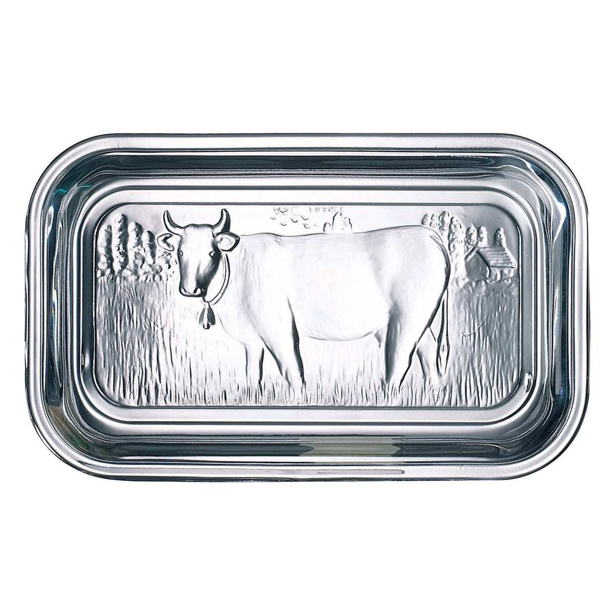 LUMINARC TEMPERED GLASS COW BUTTER DISH, 110X170MM