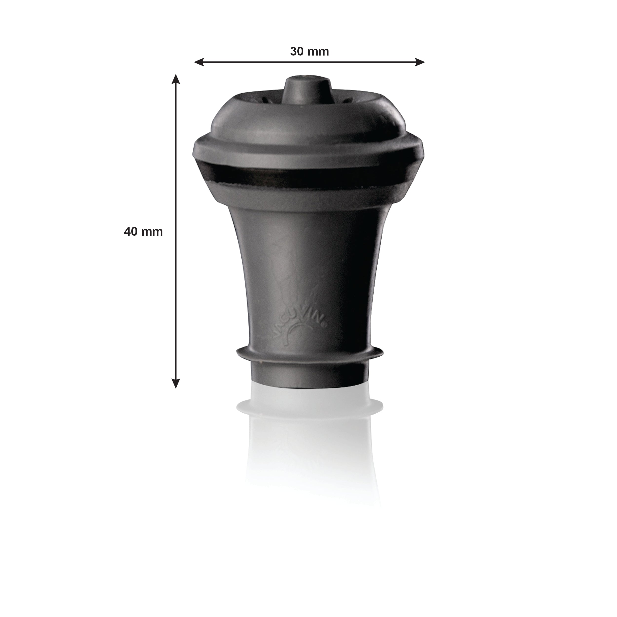 VACU VIN BLACK WINE SAVER, 1 PUMP + 2 WINE STOPPERS, 3PK GIFT SET