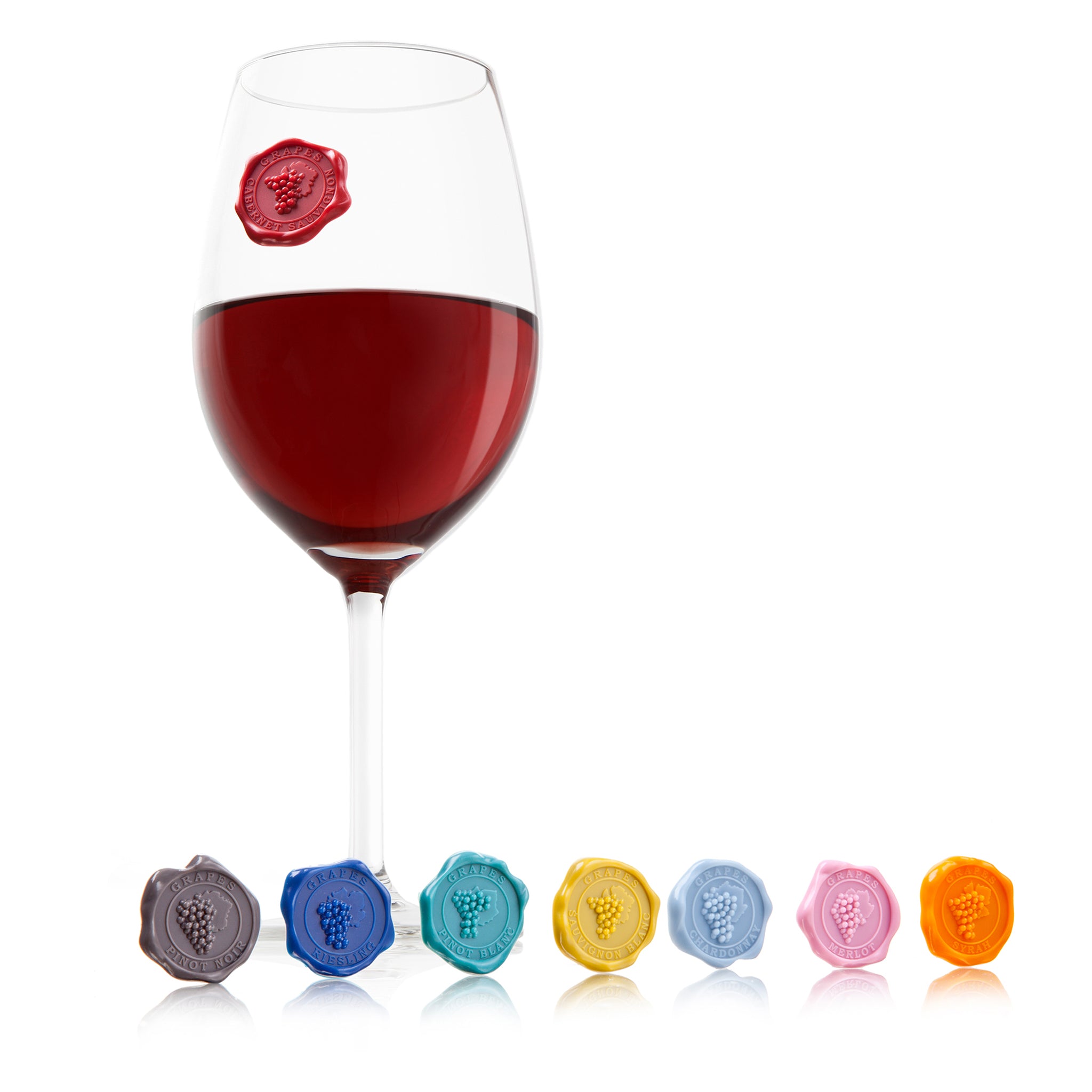 VACU VIN CLASSIC GLASS MARKERS 8PK SET