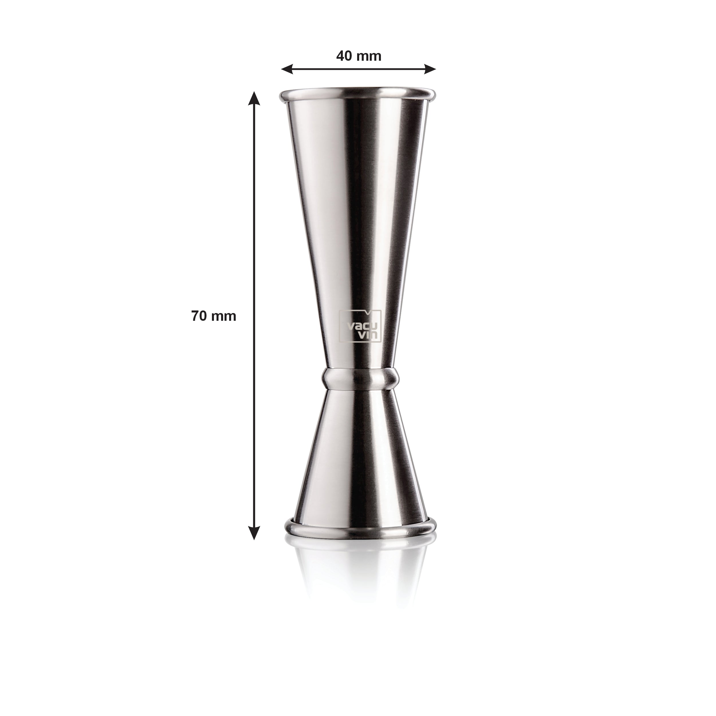 VACU VIN JAPANESE JIGGER STAINLESS STEEL. 30ML/60ML