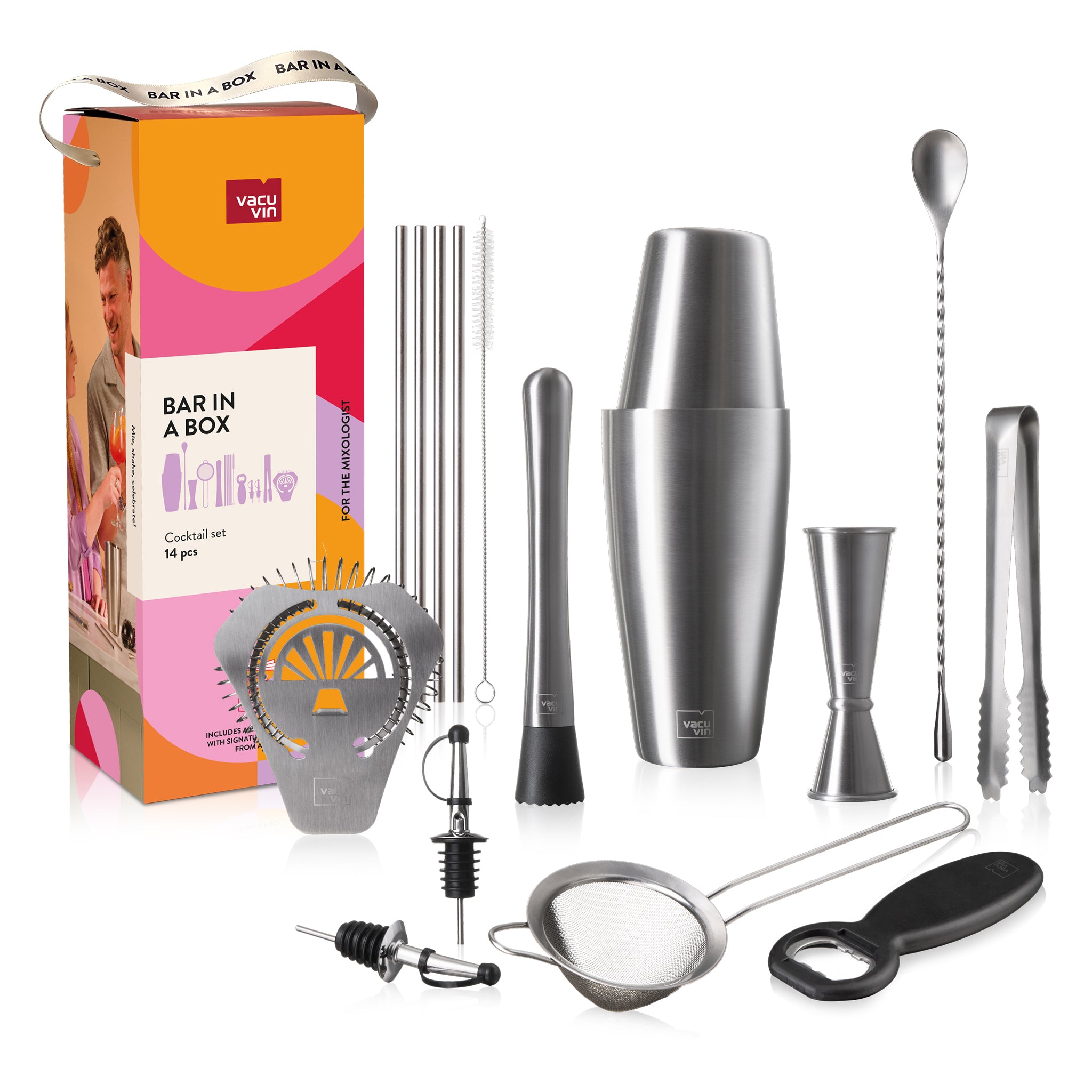 VACU VIN COCKTAIL BAR IN A BOX 14PCS SET