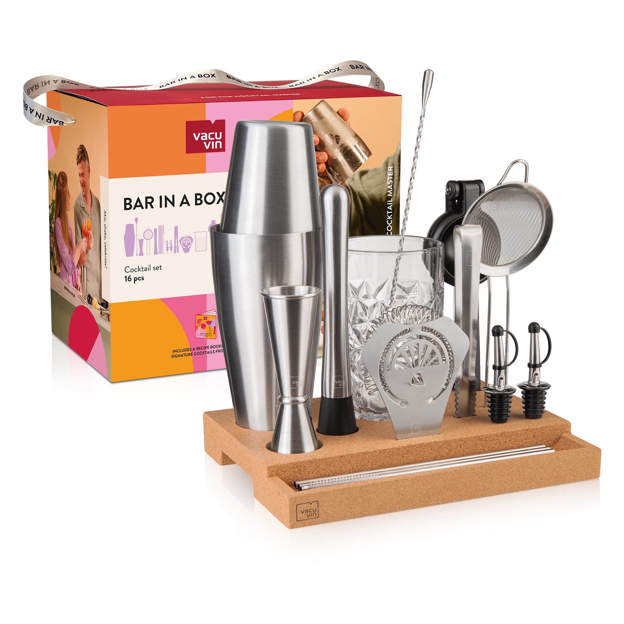 VACU VIN COCKTAIL BAR IN A BOX 16PCS SET