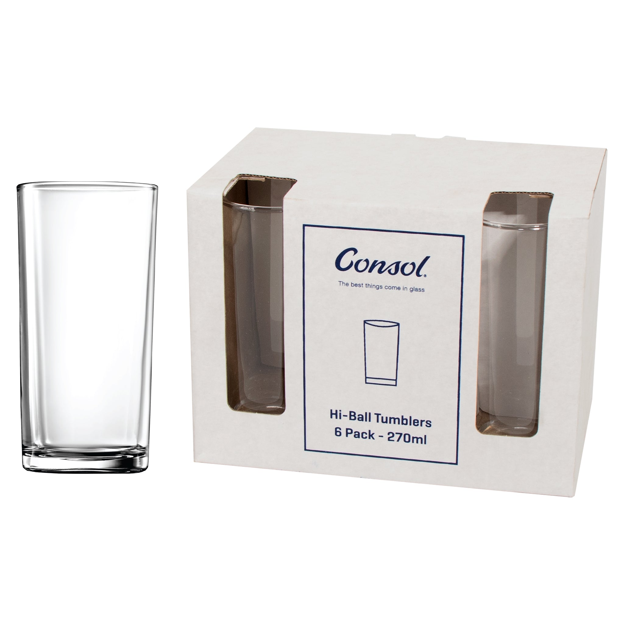 CONSOL HIBALL TUMBLERS 6PK, 270ML