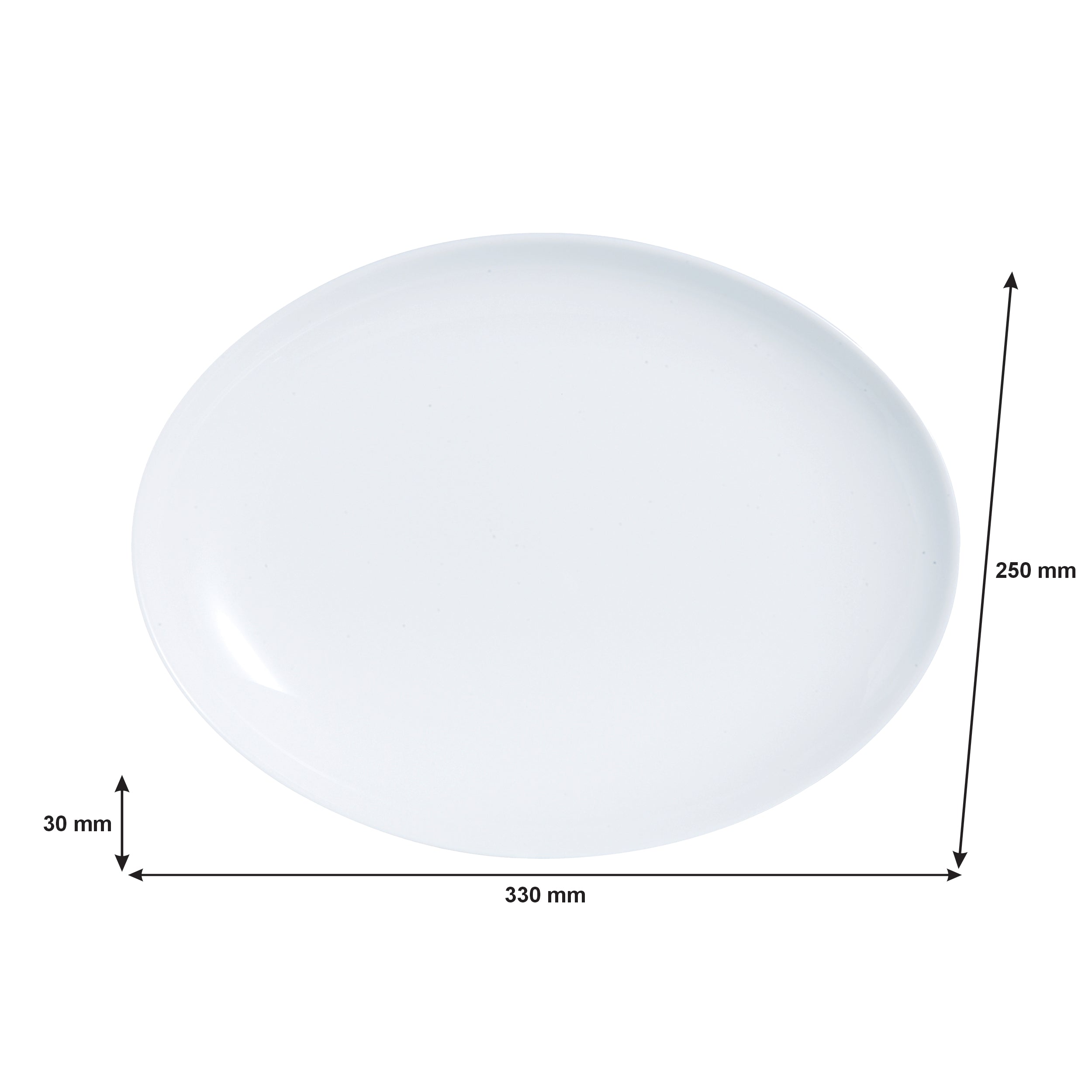 CONSOL OPAL OVAL SERVING PLATTER, 330X250MM
