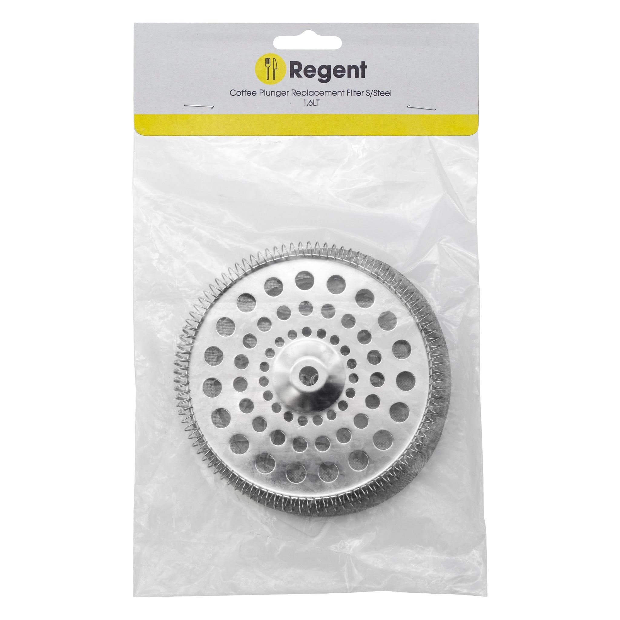 REGENT COFFEE PLUNGER 12 CUP REPLACEMENT FILTER ST STEEL, 110MM DIA
