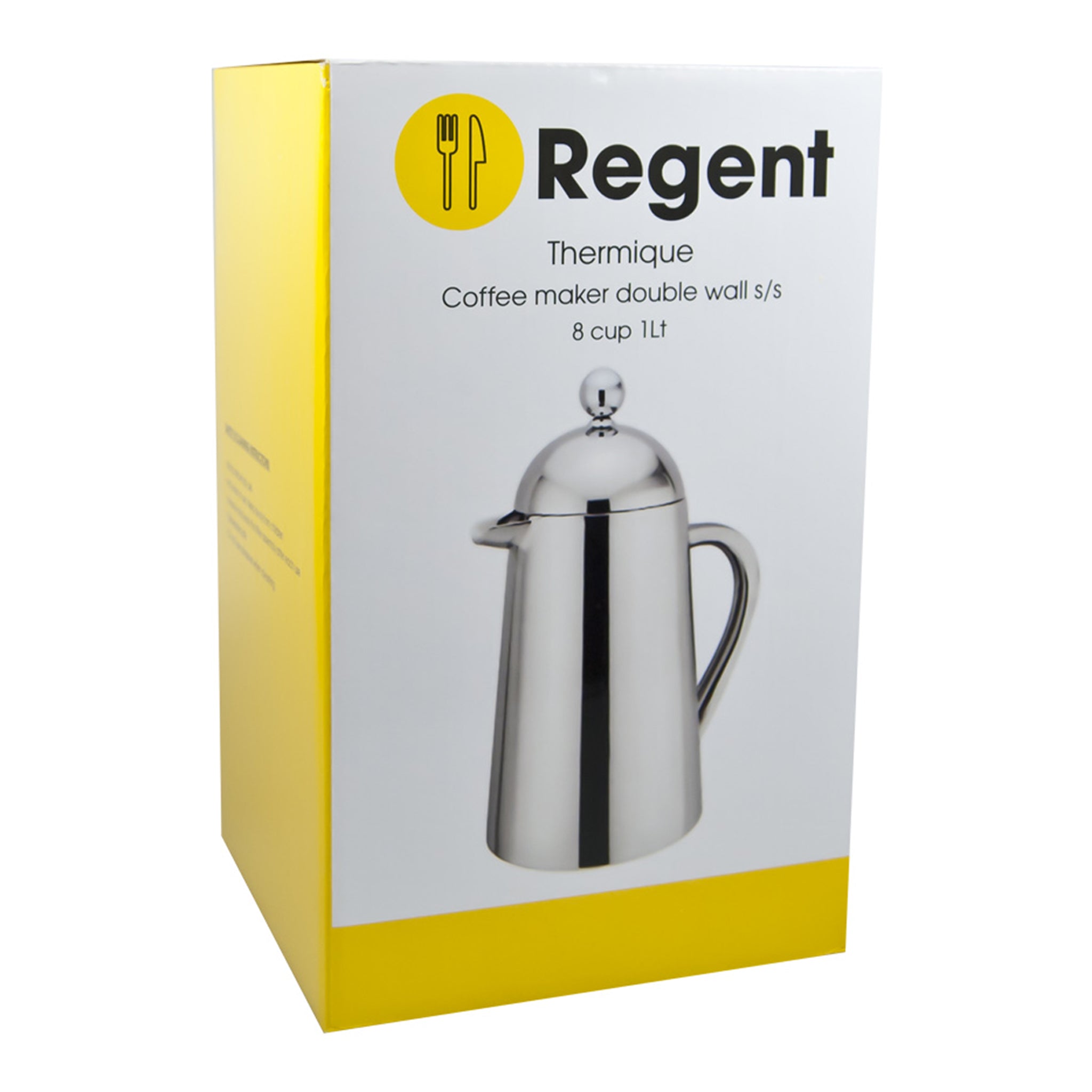 REGENT THERMIQUE COFFEE PLUNGER DOUBLE WALL ST STEEL 8 CUP, 1L