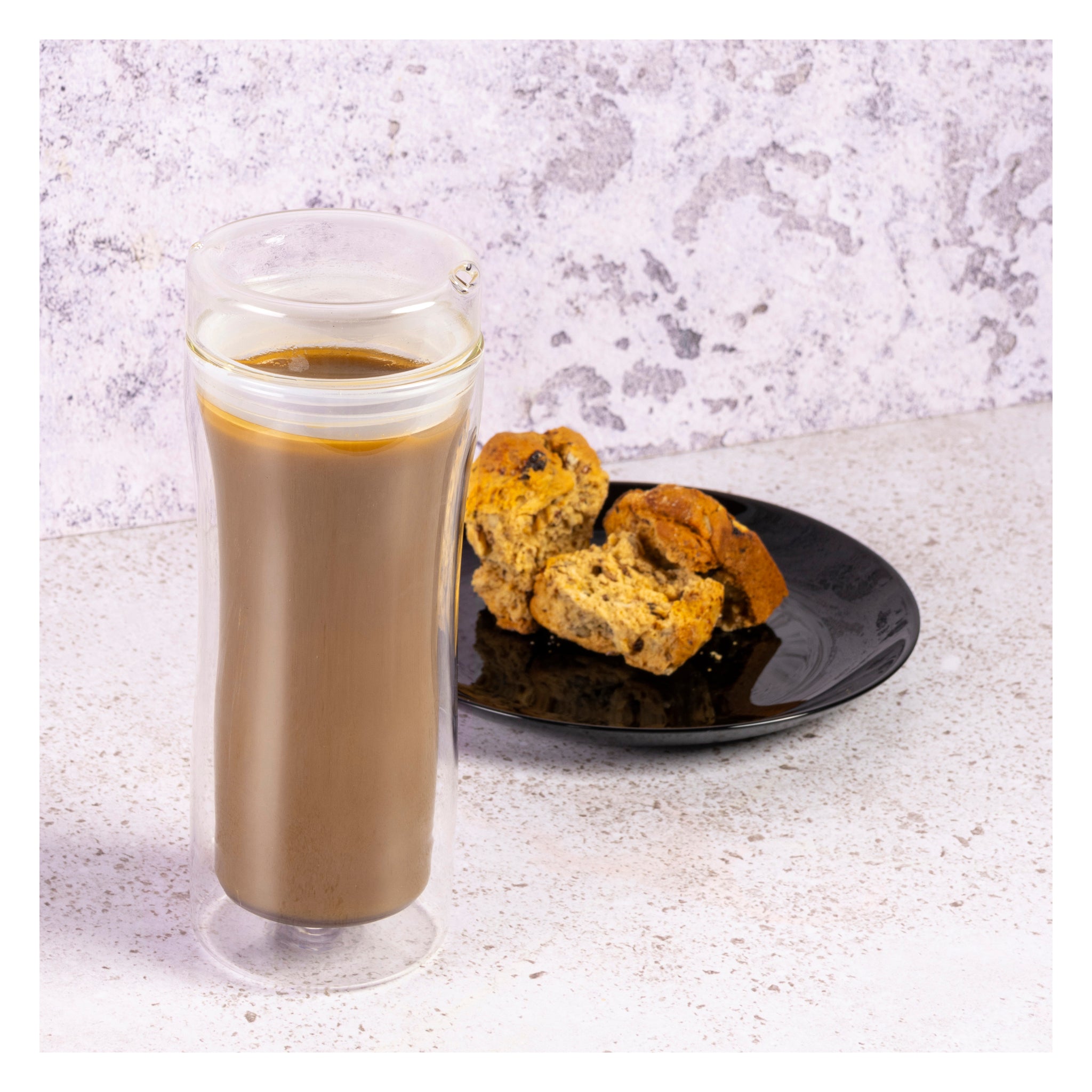CONSOL ROMA DOUBLE WALL TRAVEL MUG WITH LID, 340ML