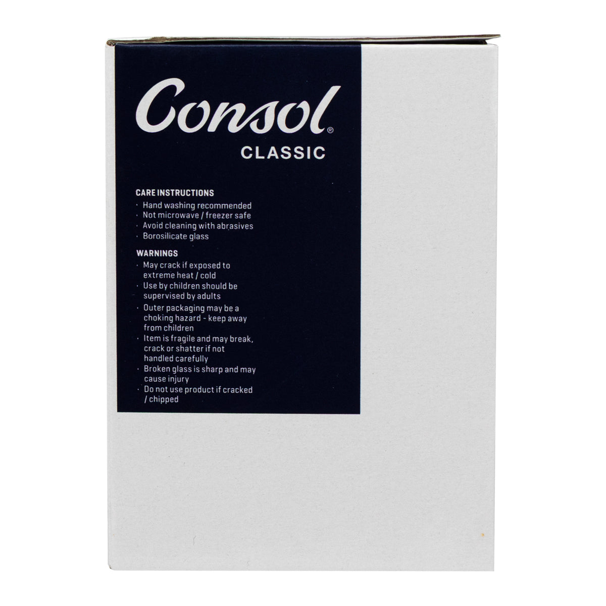 CONSOL ROMA DOUBLE WALL BOROSILICATE GLASS TEA/COFFEE CUP 2PK, 350ML