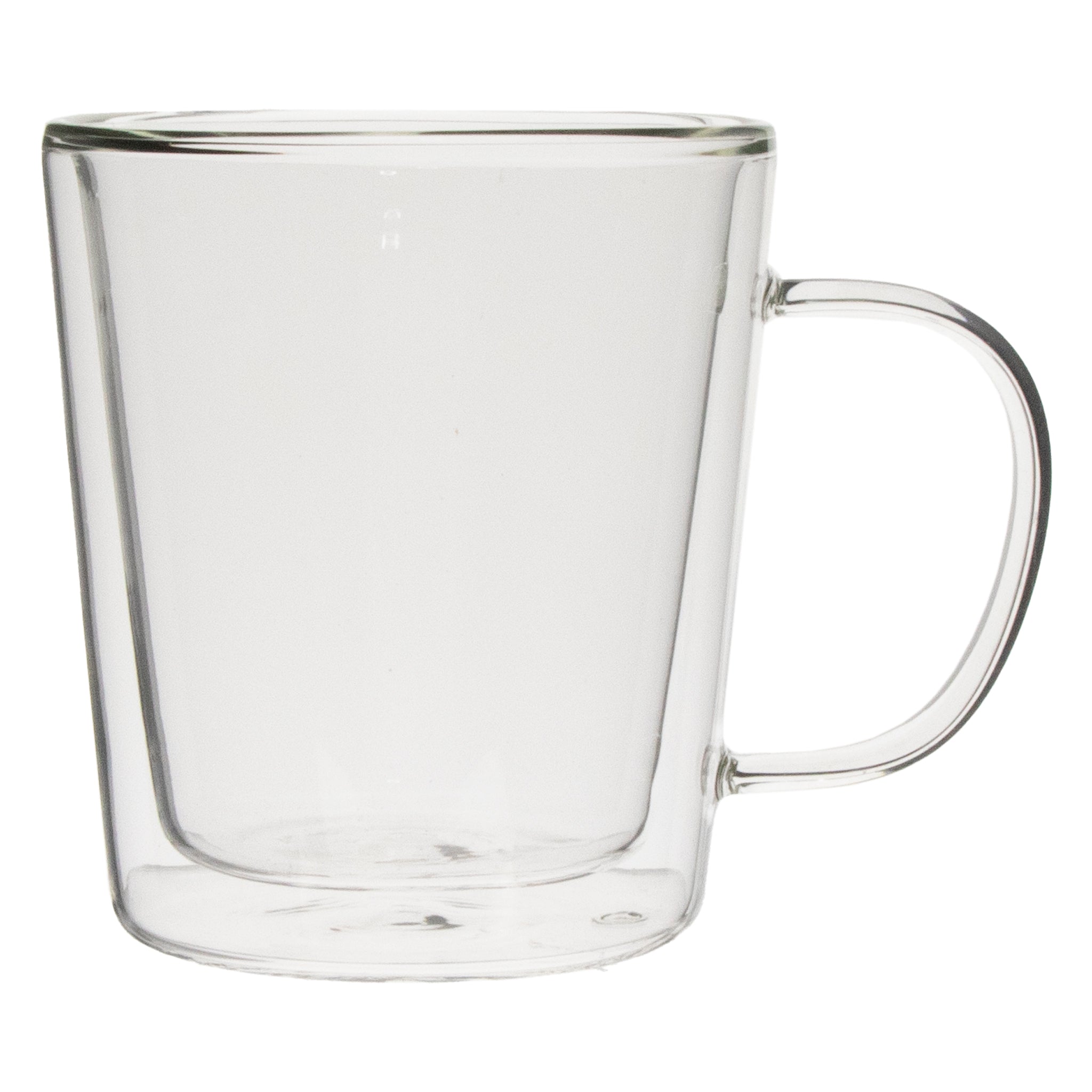 CONSOL ROMA DOUBLE WALL BOROSILICATE GLASS TEA/COFFEE MUG 2PK, 320ML