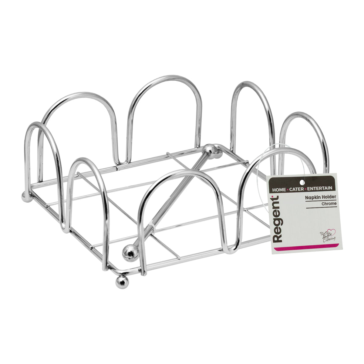 REGENT CHROME NAPKIN HOLDER, 180X180MM