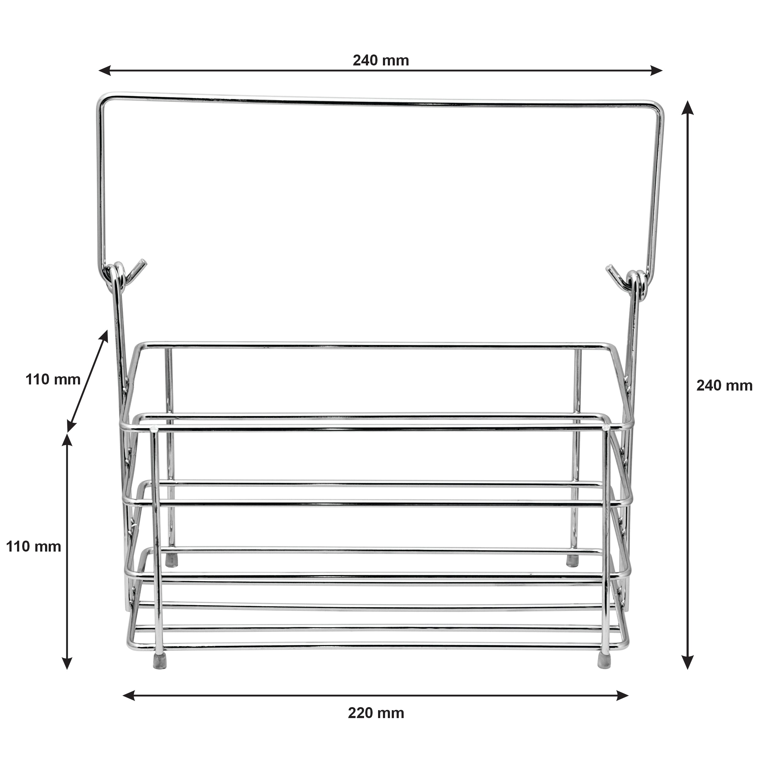 REGENT CHROME CONDIMENT HOLDER, 110X220MM