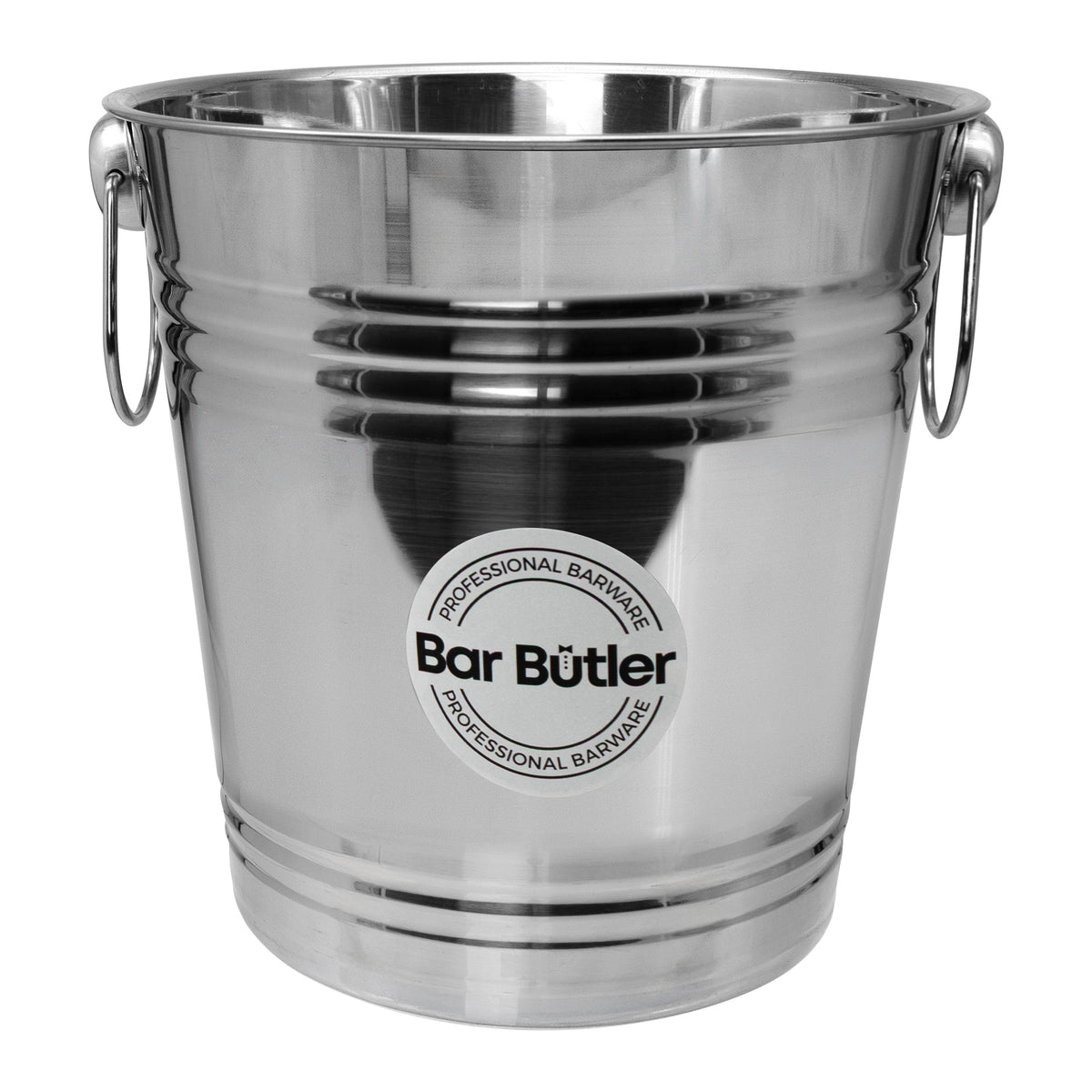 BAR BUTLER ICE BUCKET WITH RING HANDLES ST STEEL, 4.5L