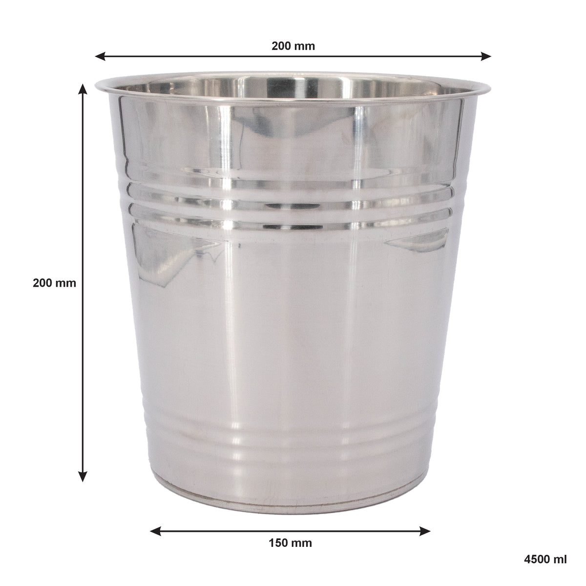 BAR BUTLER ICE BUCKET WITHOUT HANDLES STAINLESS STEEL, 4.5L