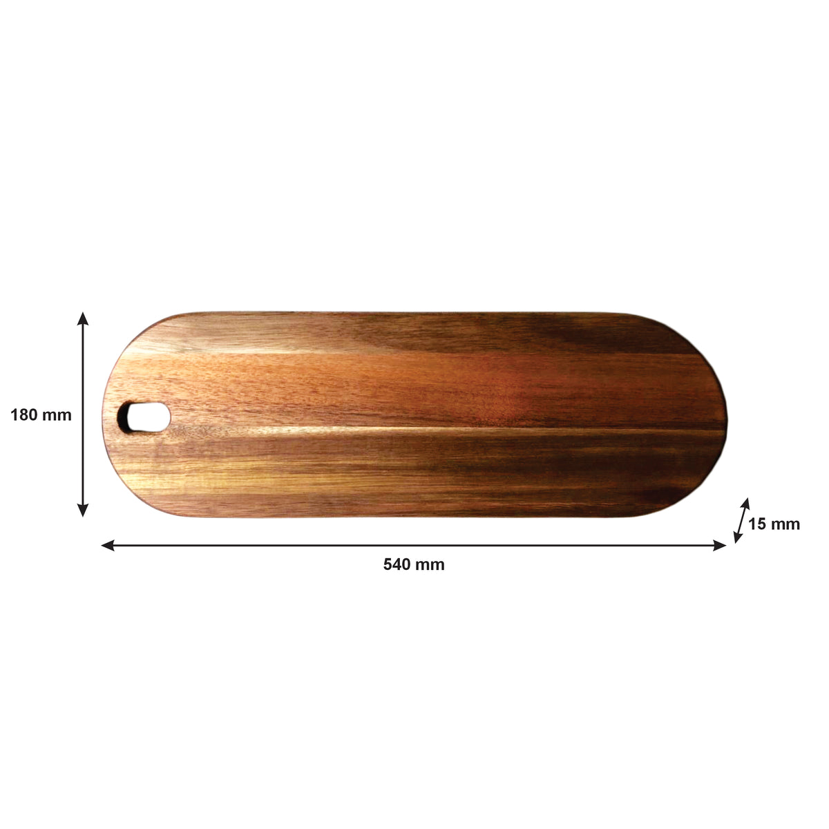 REGENT ACACIA WOOD SERVING BOARD OVAL LONG, 540X180MM