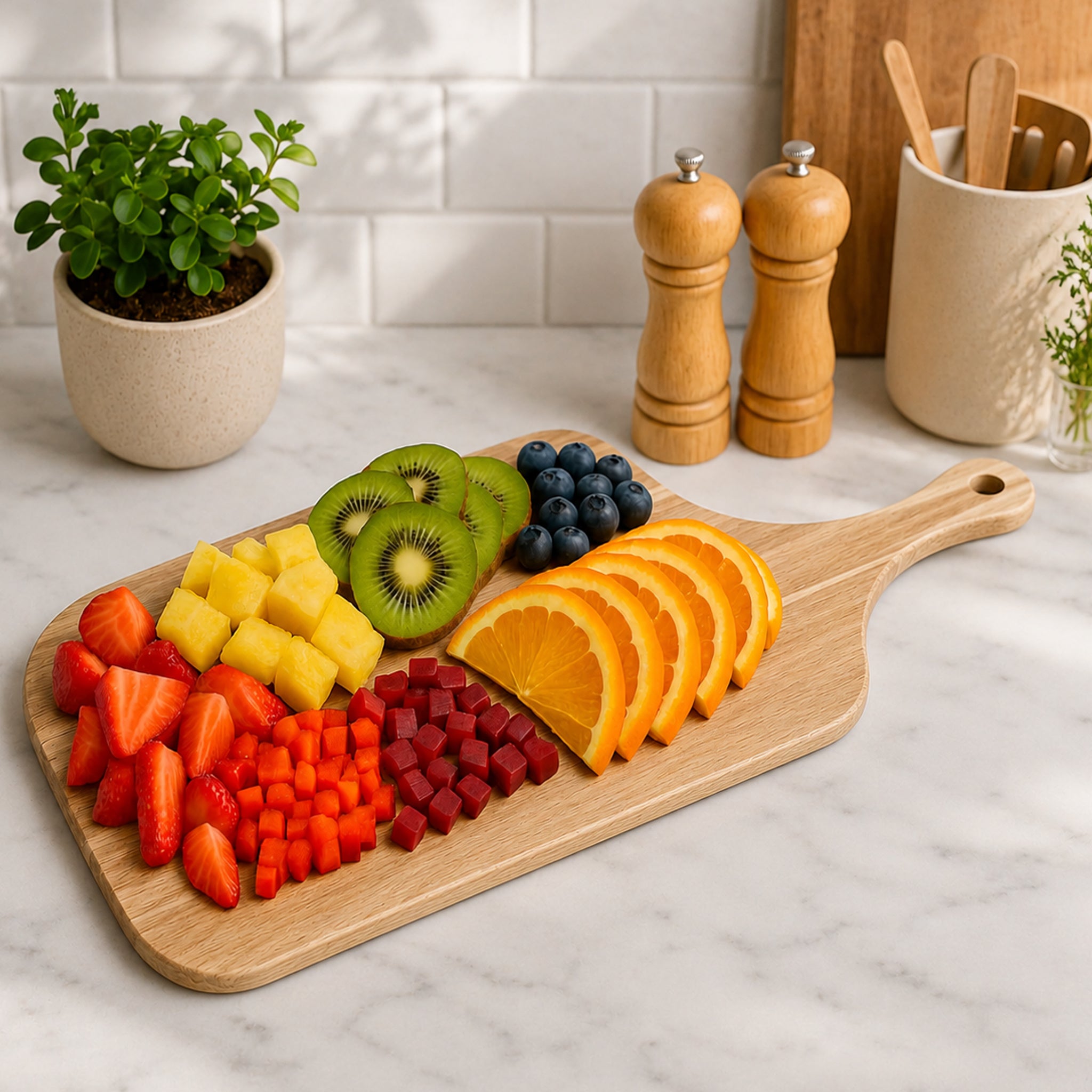 REGENT ACACIA WOOD PADDLE SERVING BOARD, 470X200MM