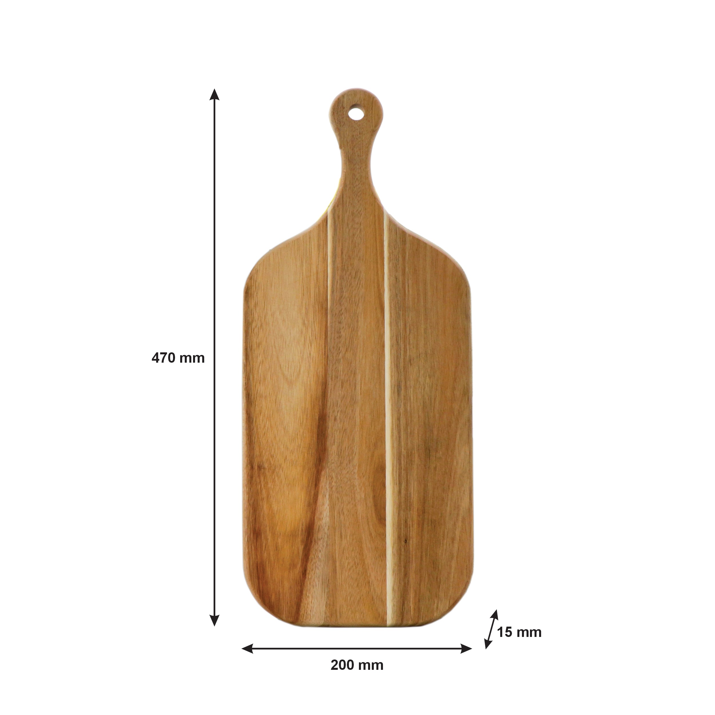 REGENT ACACIA WOOD PADDLE SERVING BOARD, 470X200MM