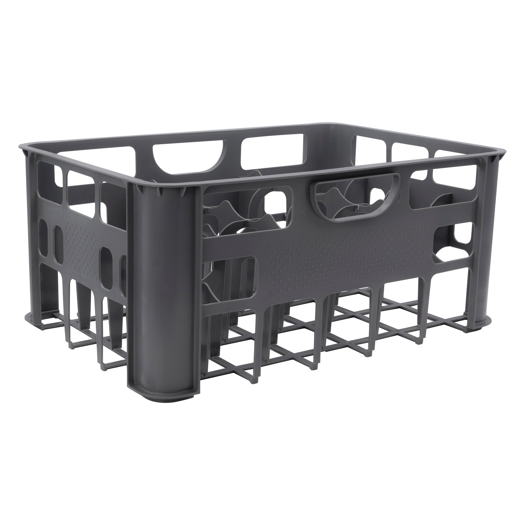 REGENT GREY PLASTIC CRATE WITH HIBALL TUMBLERS 24PK, 270ML