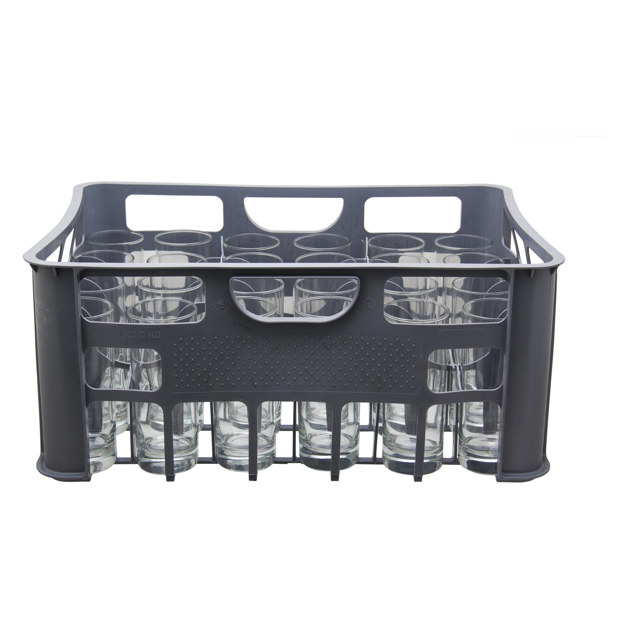 REGENT GREY PLASTIC CRATE WITH ZOMBIE TUMBLERS 24PK, 330ML