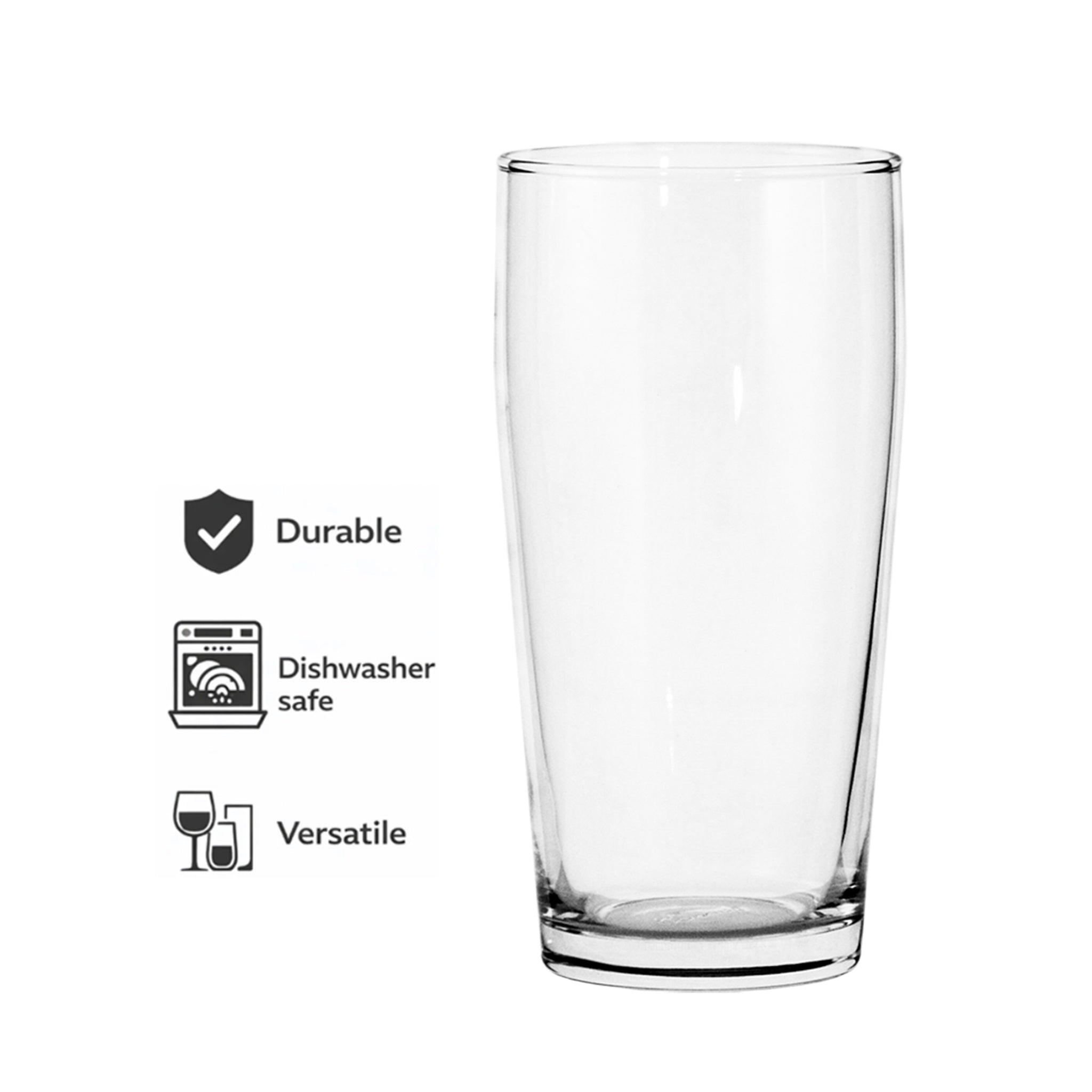 REGENT GREY PLASTIC CRATE WITH WILLY TUMBLERS 24PK, 380ML