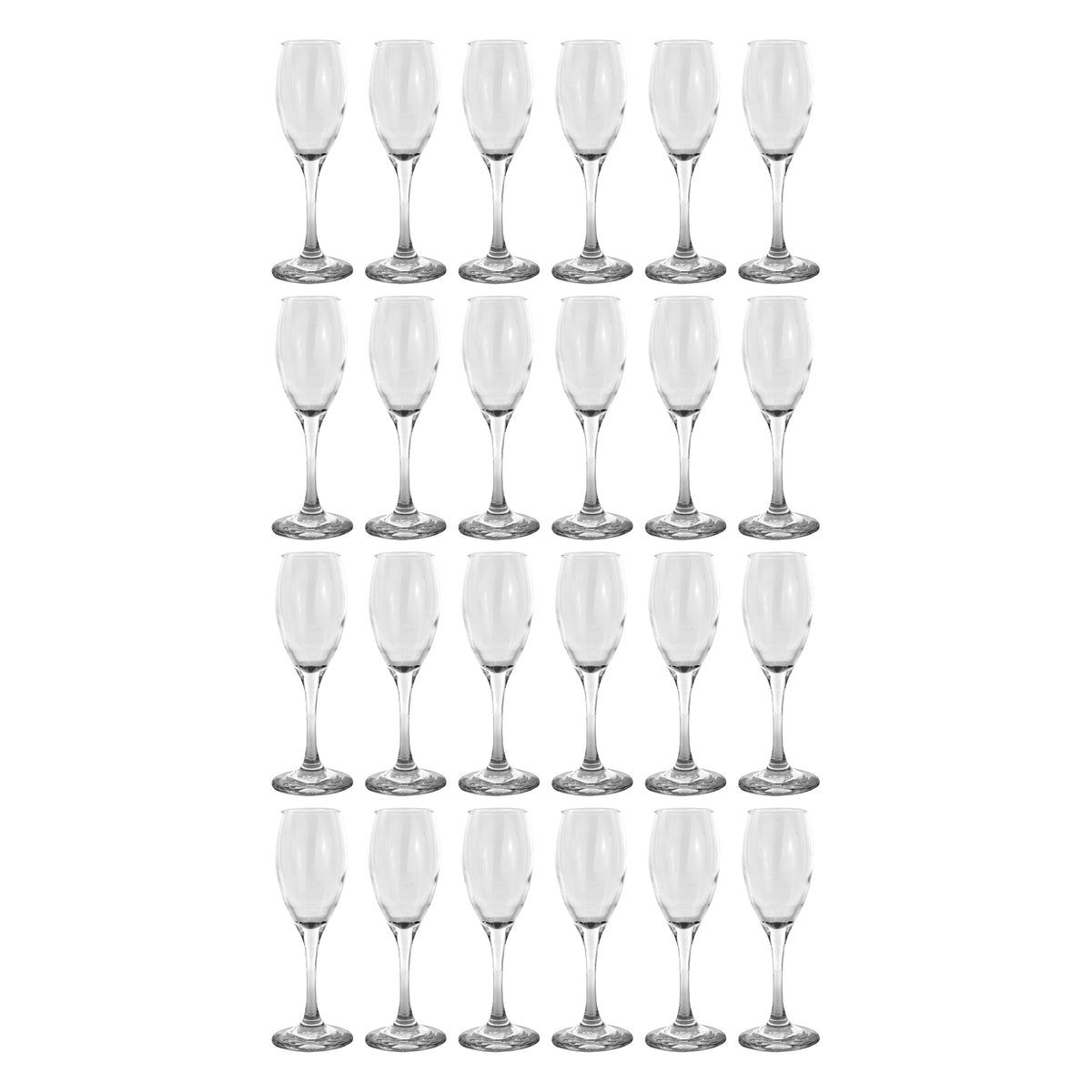REGENT GREY PLASTIC CRATE WITH CHAMPAGNE FLUTE 24PK, 175ML
