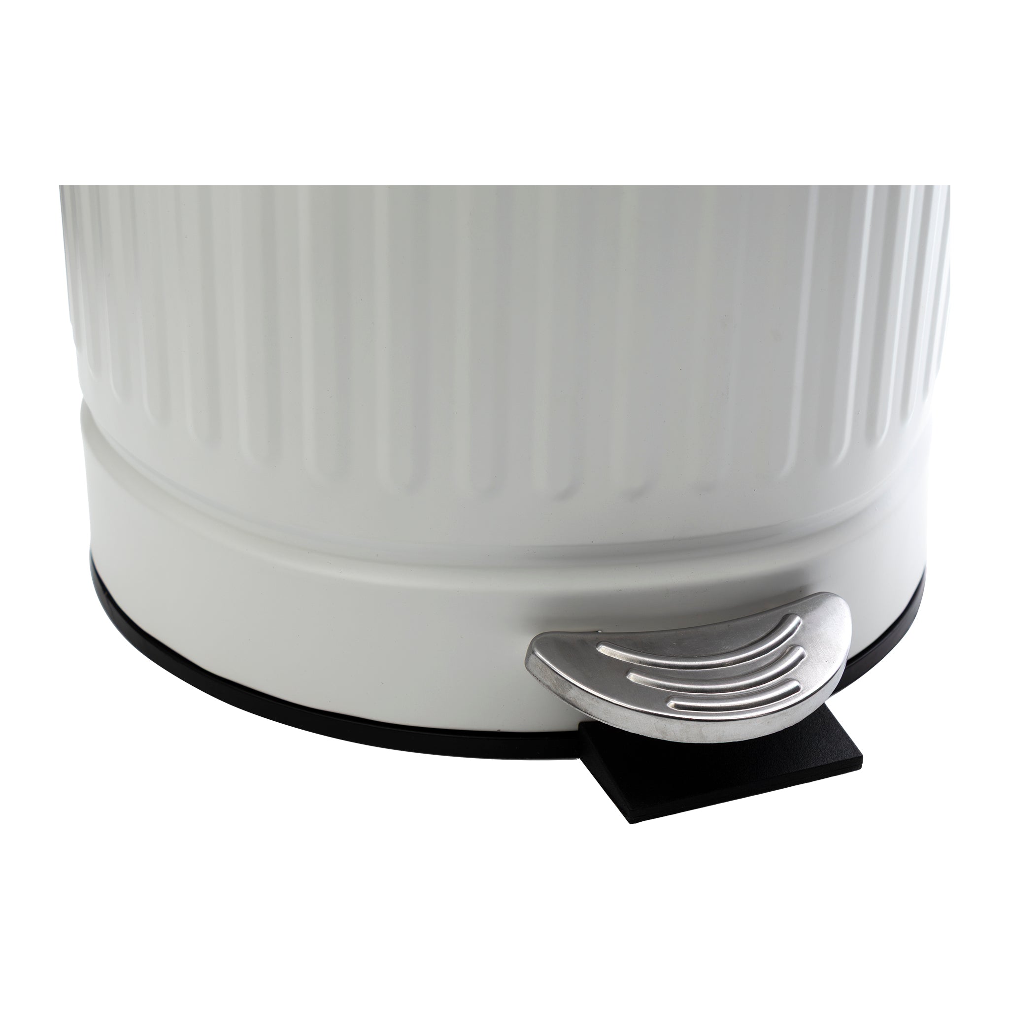 REGENT DUSTBIN STAINLESS STEEL WHITE WITH BAMBOO LID, 5L
