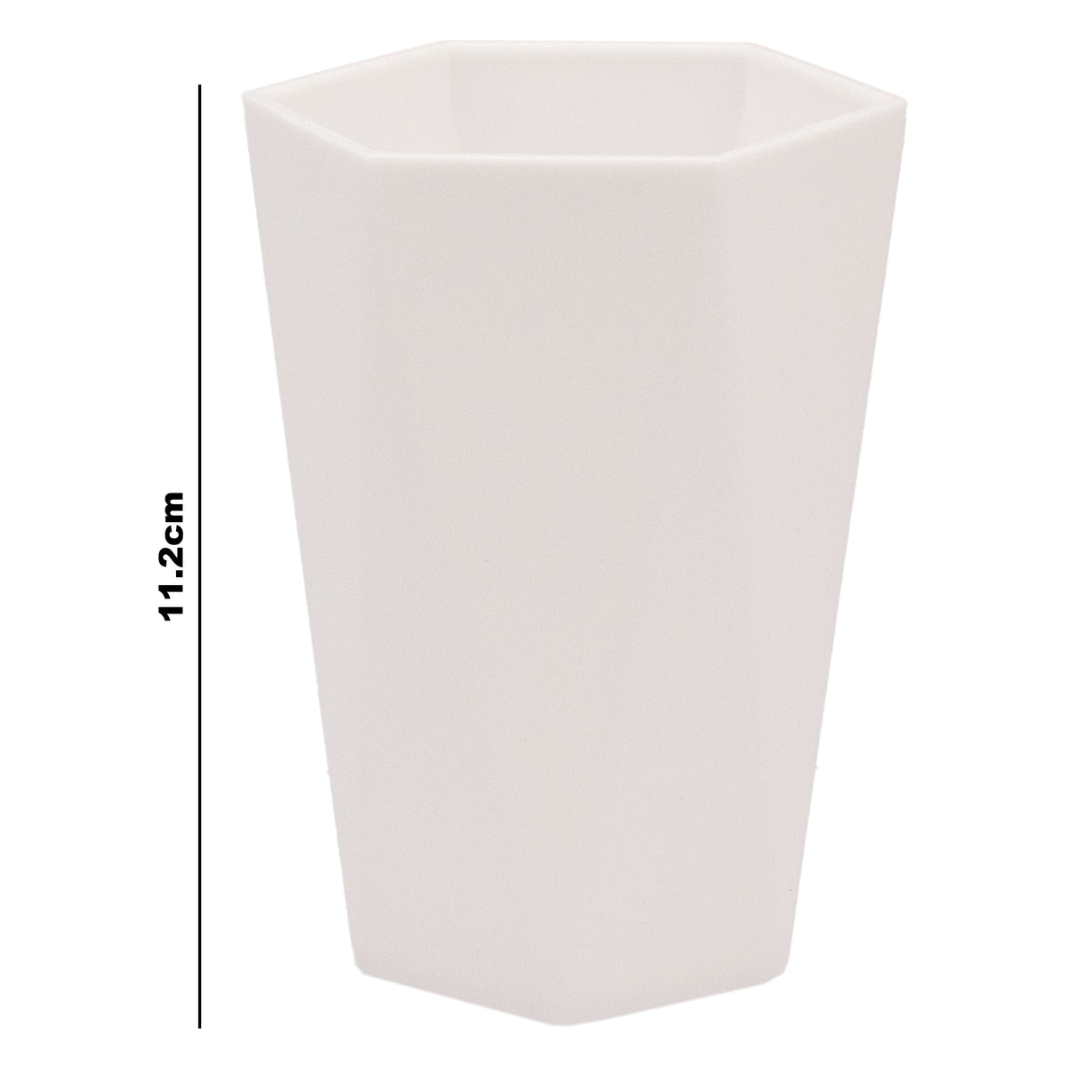 BATHROOM SET WHITE PLASTIC WITH BAMBOO LID 7PC
