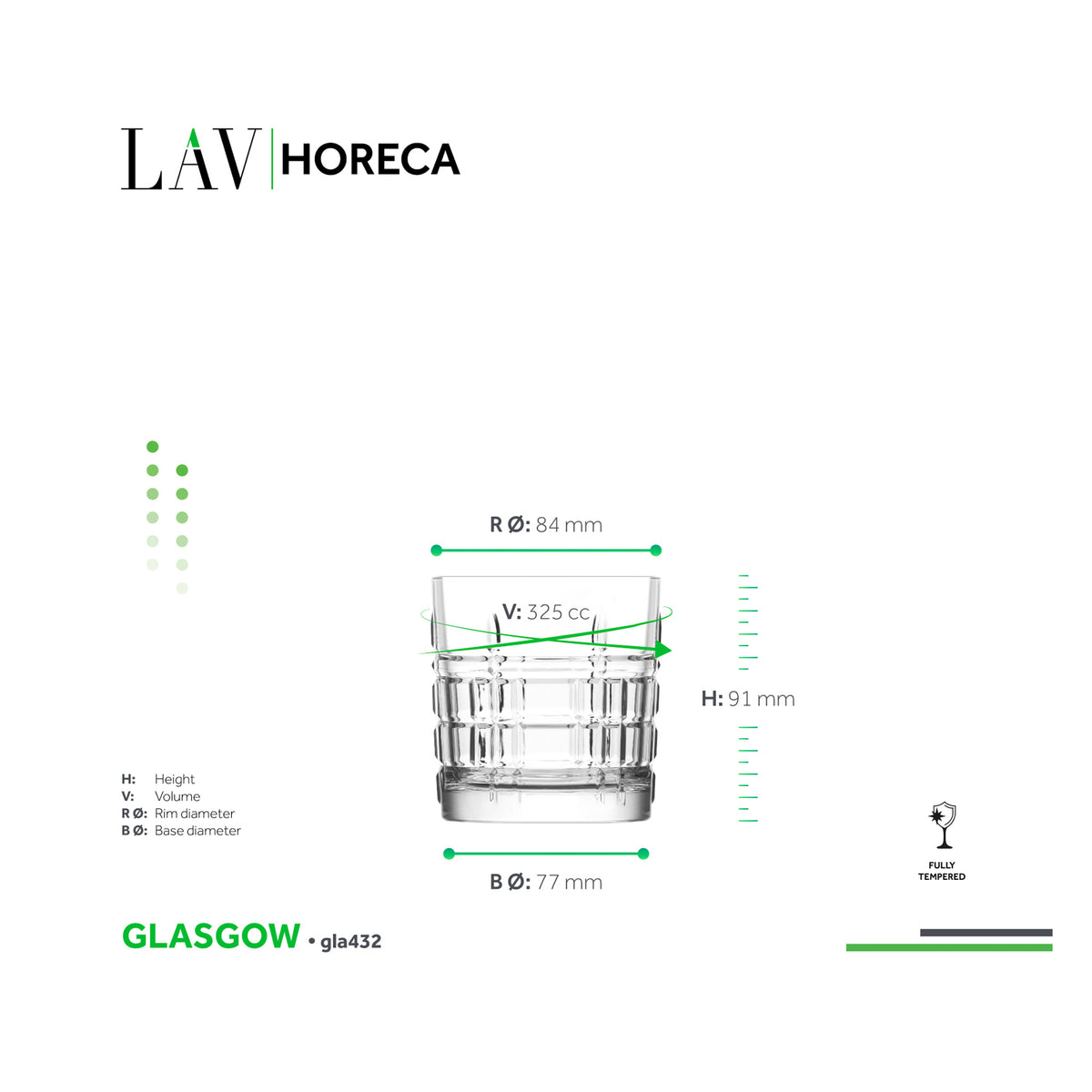 LAV HORECA GLASGOW WHISKEY 325ML