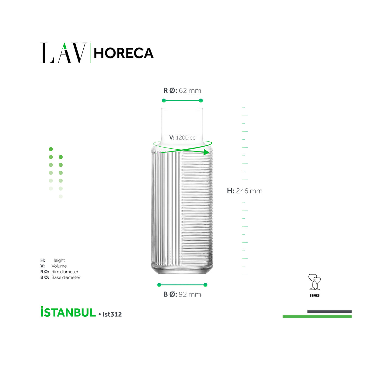 LAV HORECA ISTANBUL CARAFE 1,2L