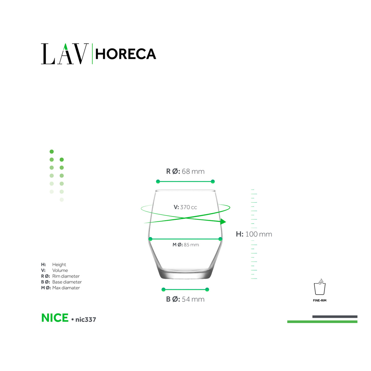 LAV HORECA NICE WHISKEY 370ML