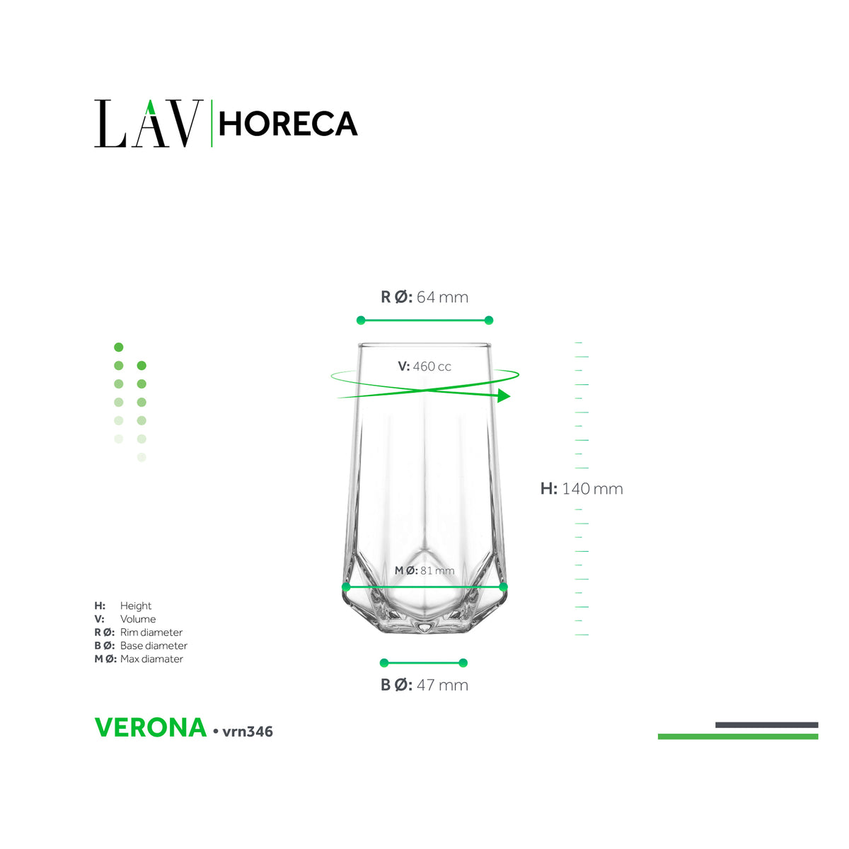 LAV HORECA VERONA LONG DRINK 460ML