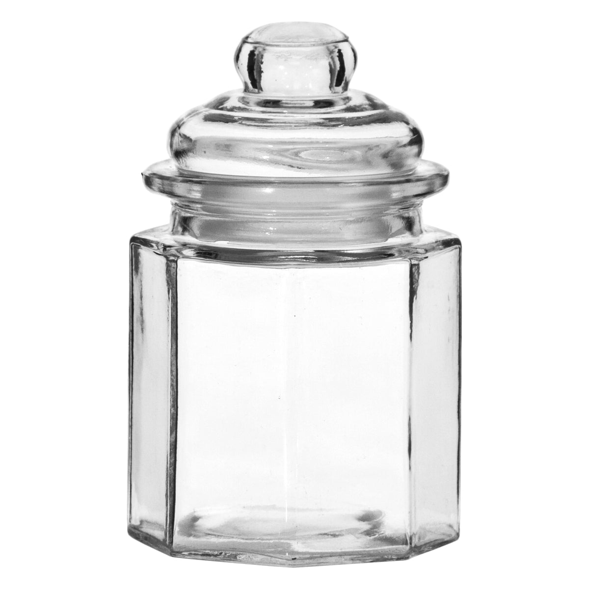 REGENT MINI GLASS CANISTERS ASSORTED DESIGNS 4PK, 300ML