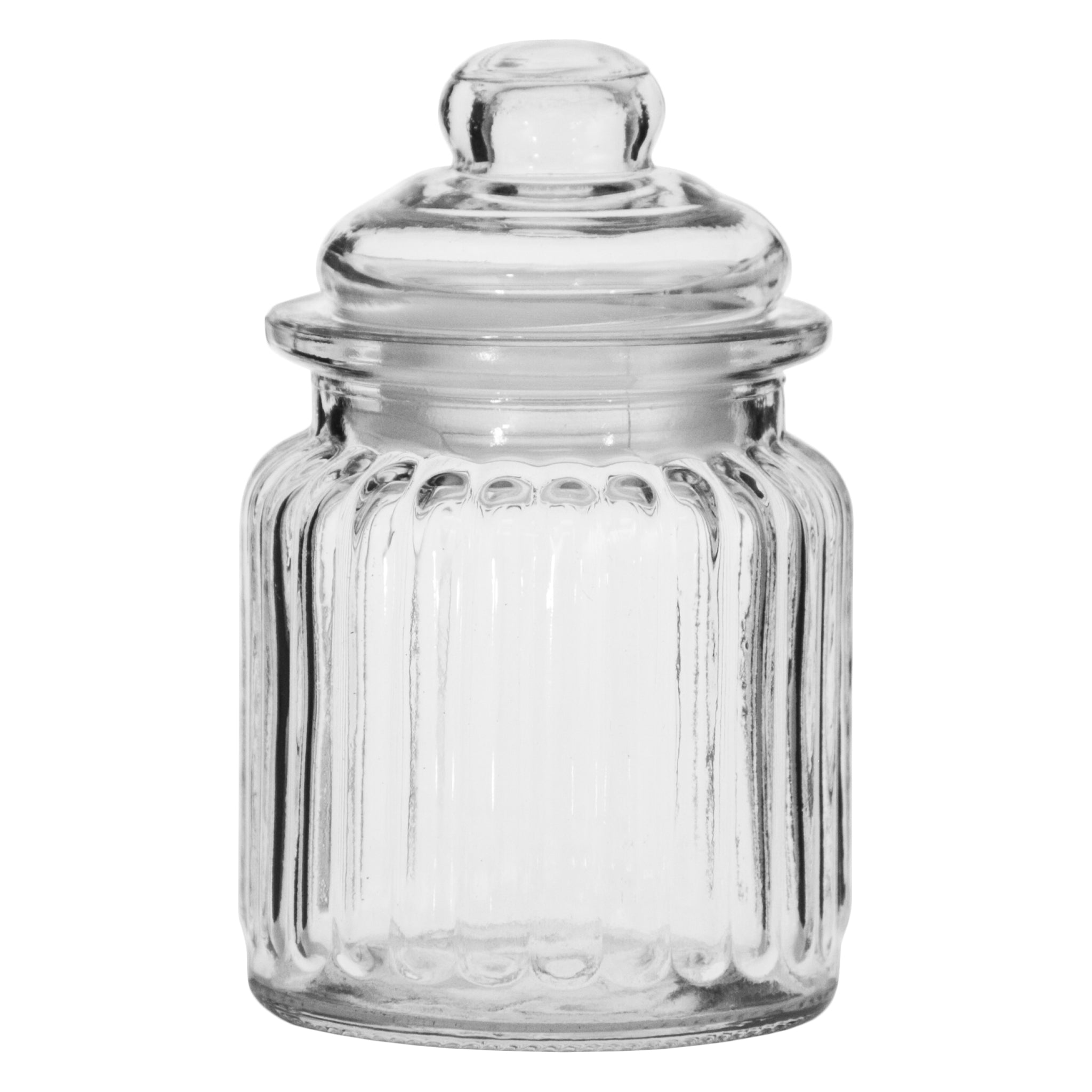 REGENT MINI GLASS CANISTERS ASSORTED DESIGNS 4PK, 300ML