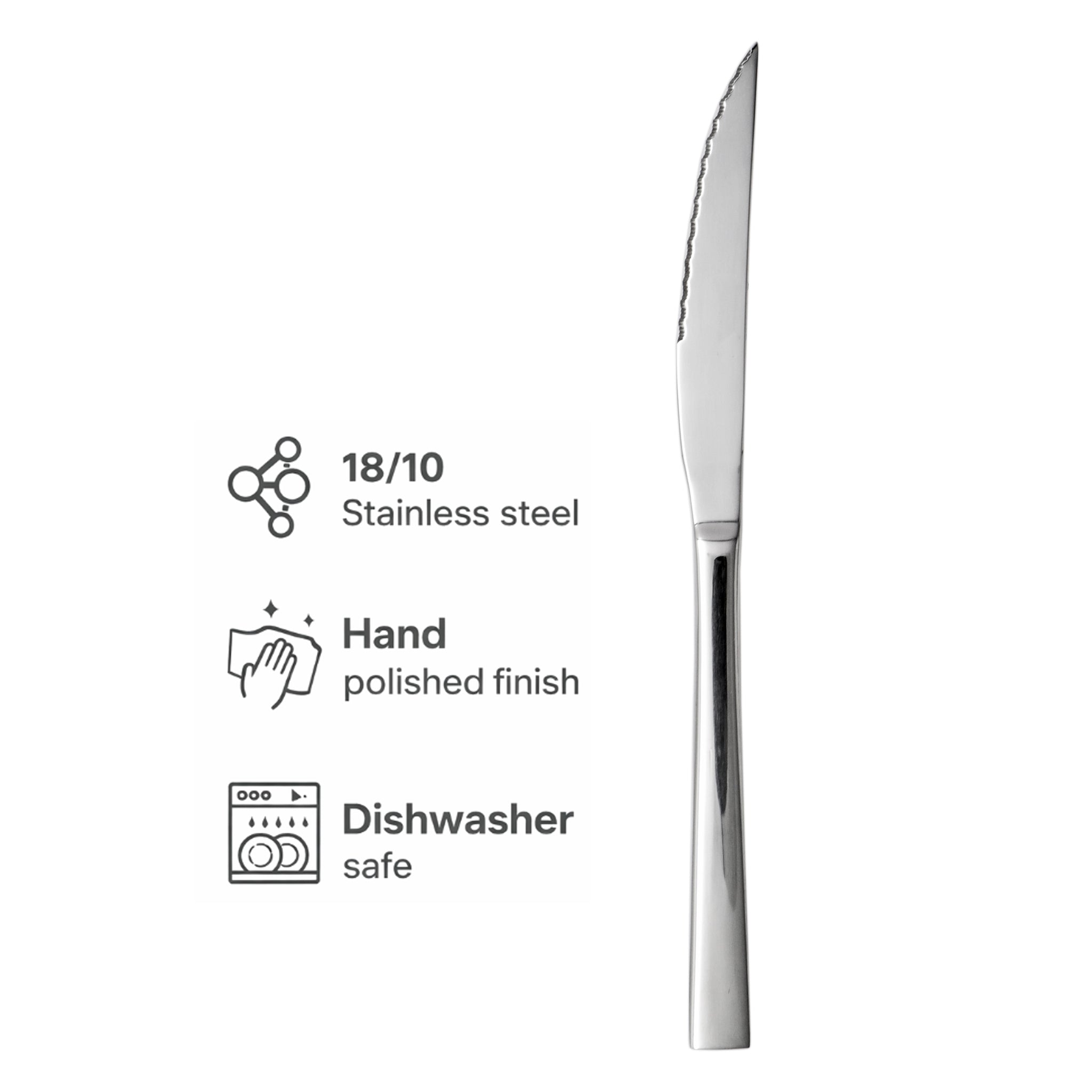 ST. JAMES CUTLERY CAMBRIDGE 18/10 STEAK KNIFE 12PK