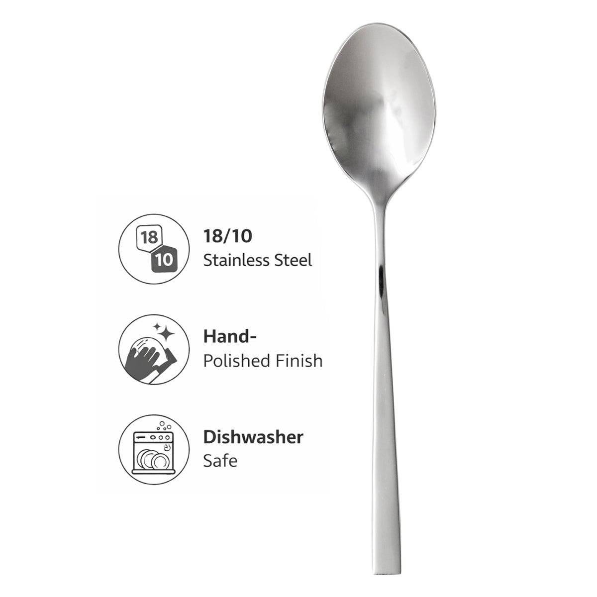 ST. JAMES CUTLERY CAMBRIDGE 18/10 TABLE SERVING SPOON 2PK HANG CARD