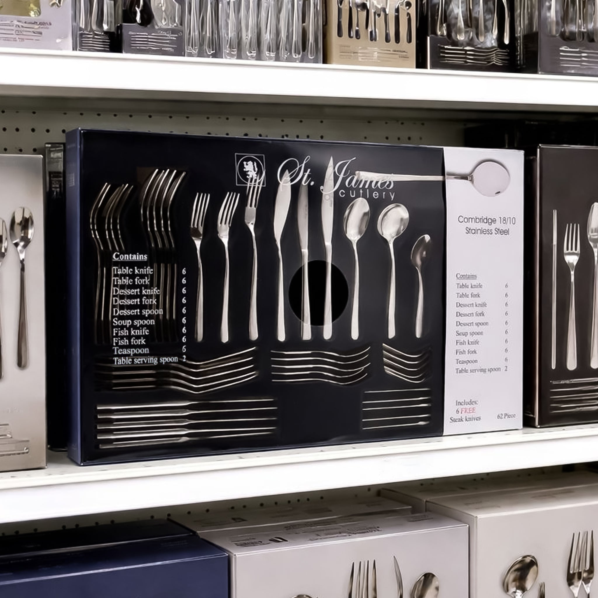 ST JAMES CUTLERY CAMBRIDGE 62 PIECE SET