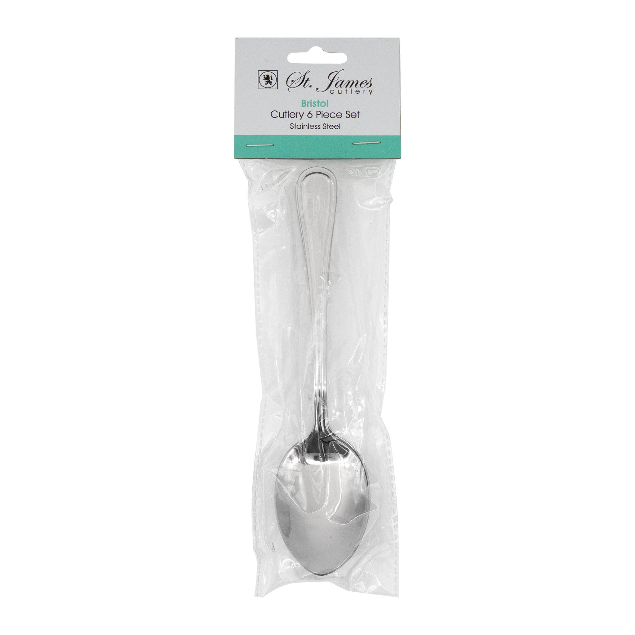 ST. JAMES CUTLERY BRISTOL (880) DESSERT SPOON 6PK STAINLESS STEEL