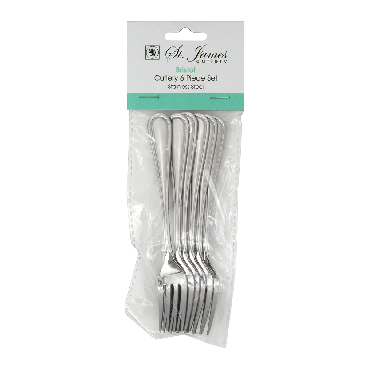 ST. JAMES CUTLERY BRISTOL (880) CAKE FORK 6PK STAINLESS STEEL