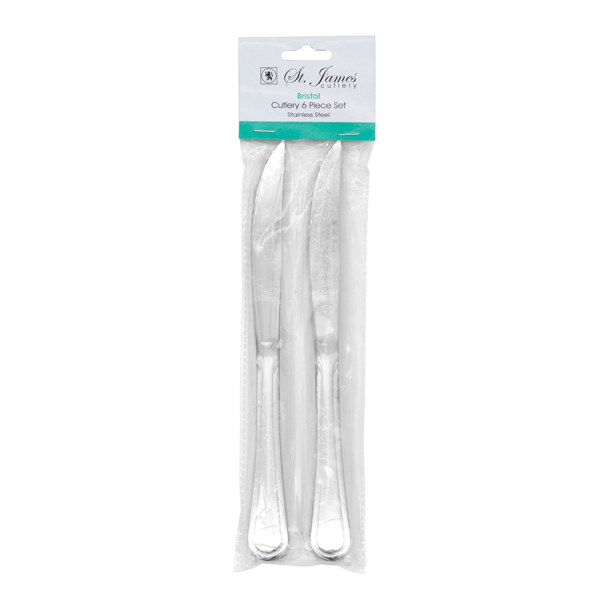 ST. JAMES CUTLERY BRISTOL (880) STEAK KNIFE 6PK STAINLESS STEEL