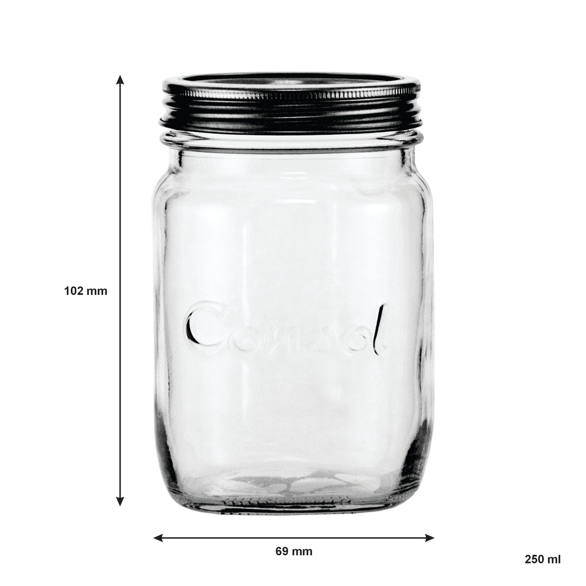 CONSOL 250ML PRESERVE JAR 6PK