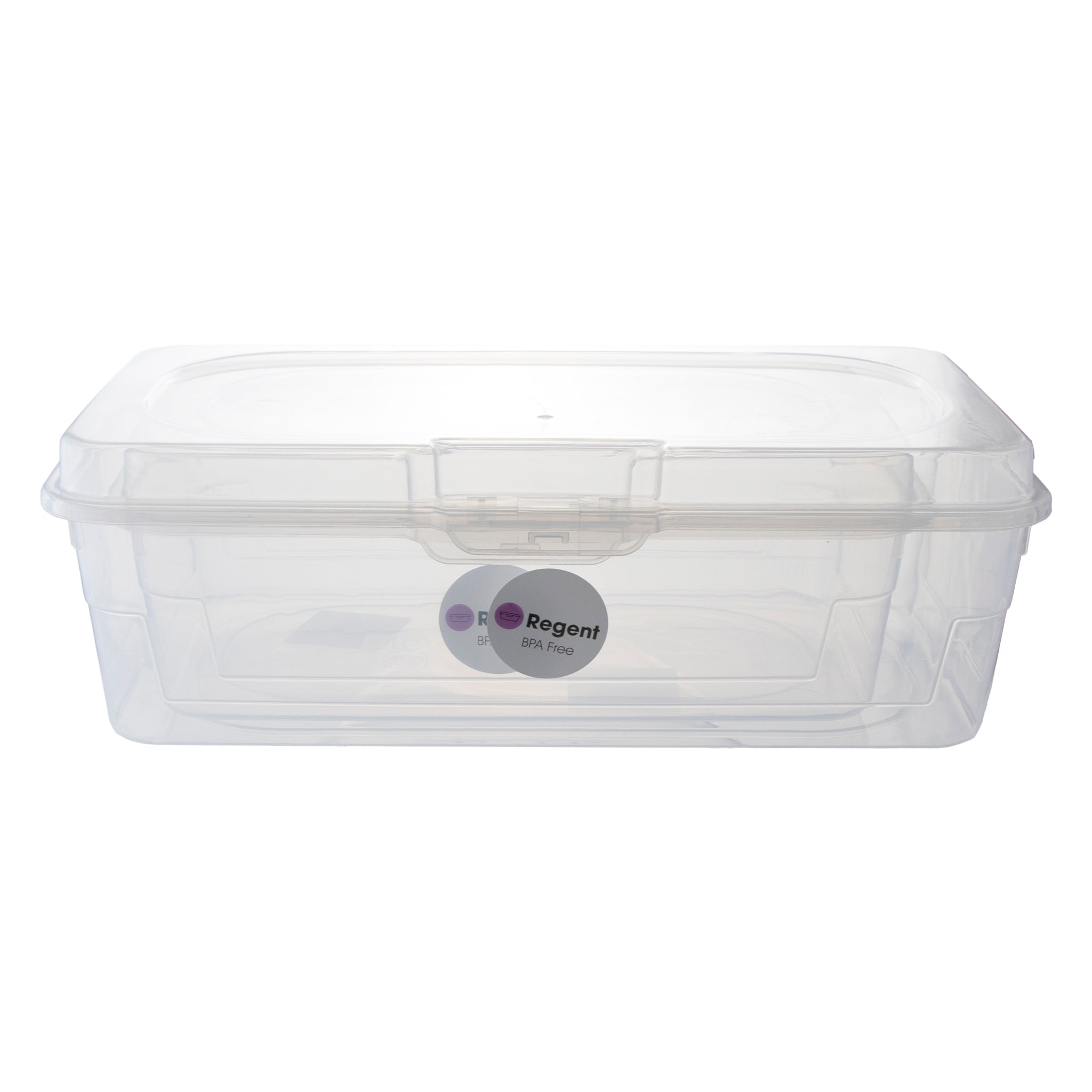 REGENT STOREAWAY CLEAR PLASTIC STACK BOXES 2.7L l 4.6L, 2 PIECE VALUE PACK