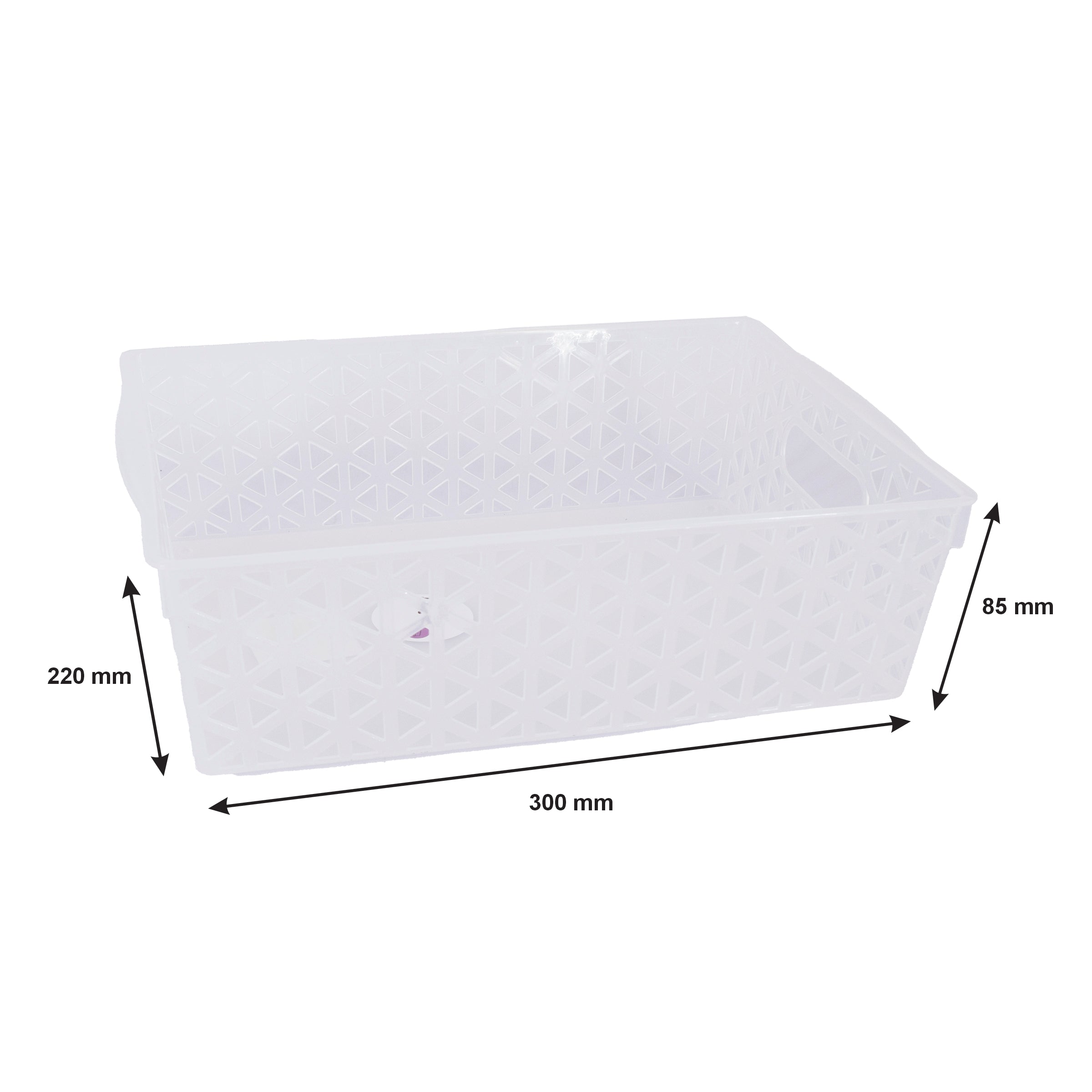 REGENT PLASTIC VENICE BASKET CLEAR 6PK VALUE PACK (A,A,B,C,D,E), 310X230X85MM