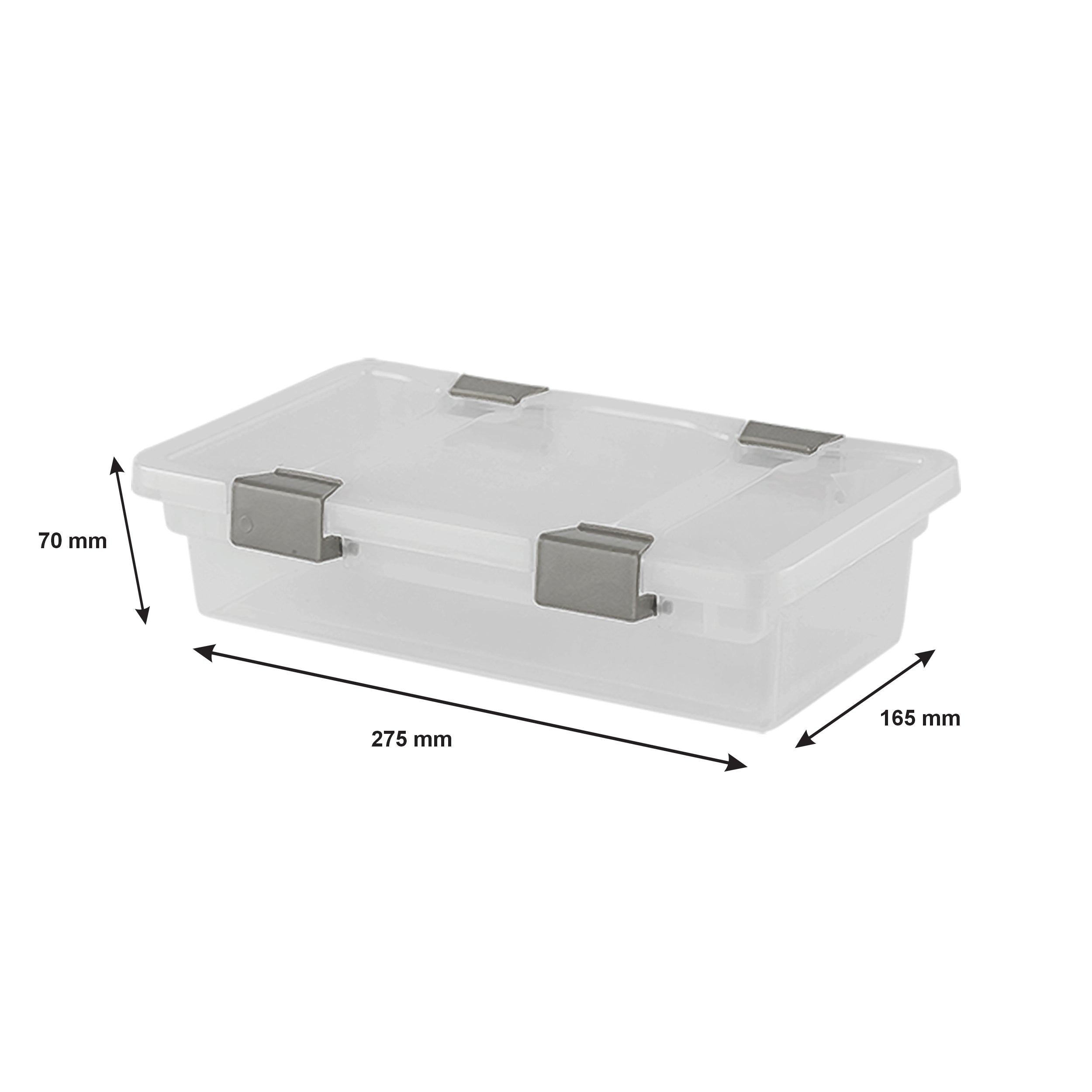 REGENT PLASTIC CLIPPY BOX CLEAR VALUE 4PK