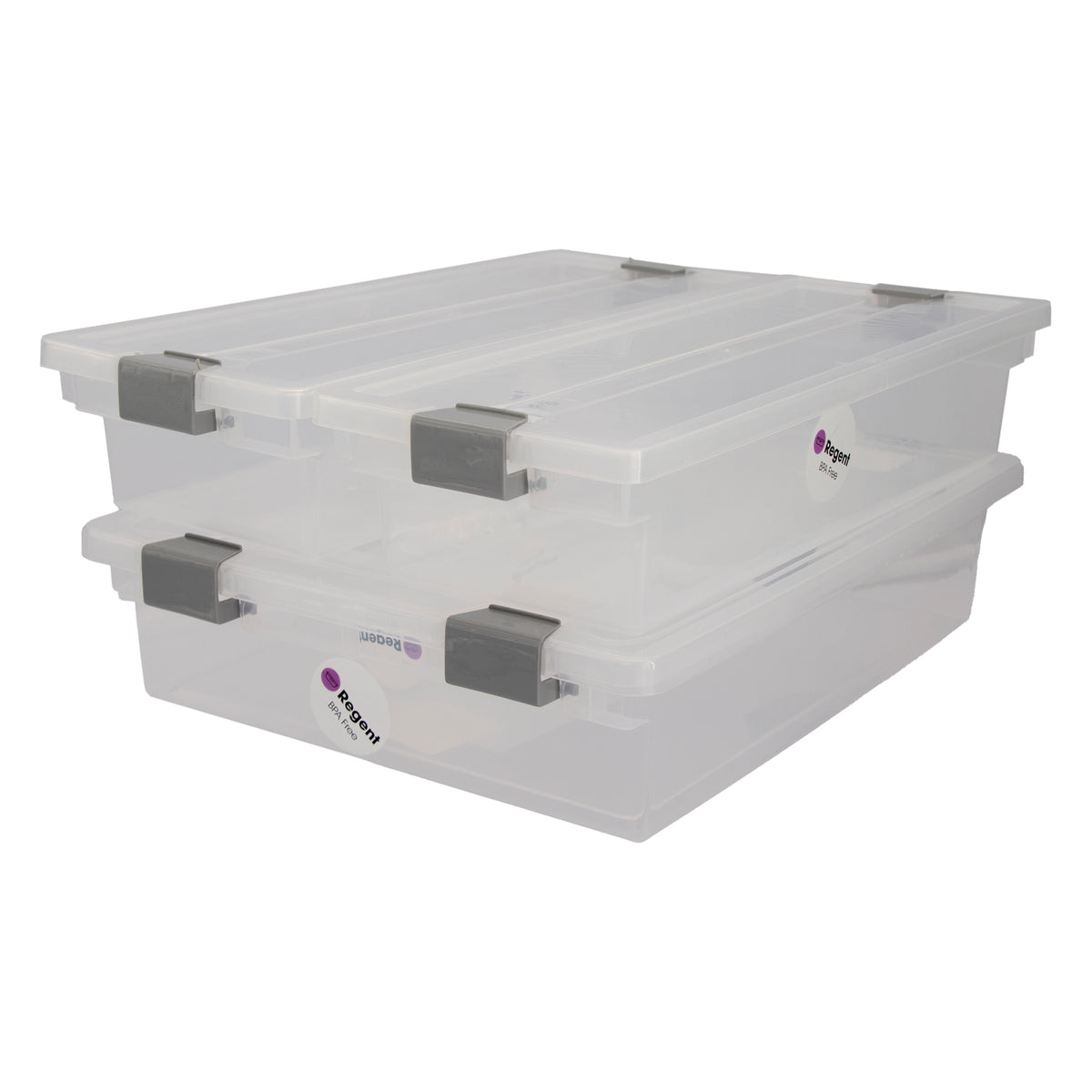 REGENT PLASTIC CLIPPY BOX CLEAR VALUE 4PK