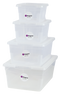 REGENT PLASTIC KEY RECT. STORAGE BOX CLEAR 4PCE VALUE PACK (1.3L/2.1L/4L/6L), (450X320X200MM)