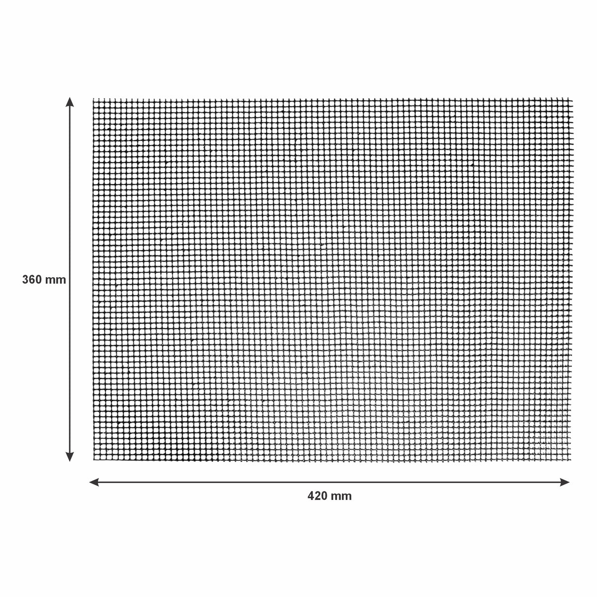 REGENT RE-USEABLE BBQ GRILL MESH MATS/AIR FRYER LINERS 2PK, 360X420MM